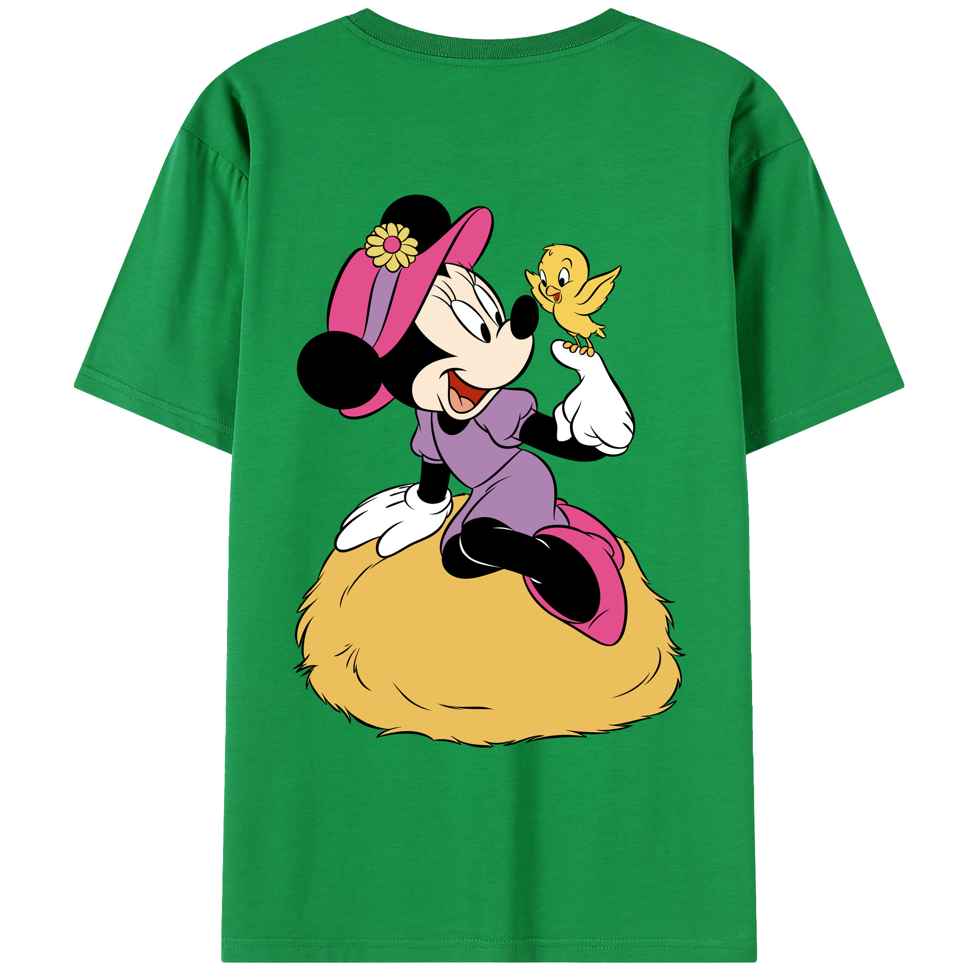（画像用） ミッキーマウス Mickey Mouse レディース半袖Tシャツ(バックプリント)