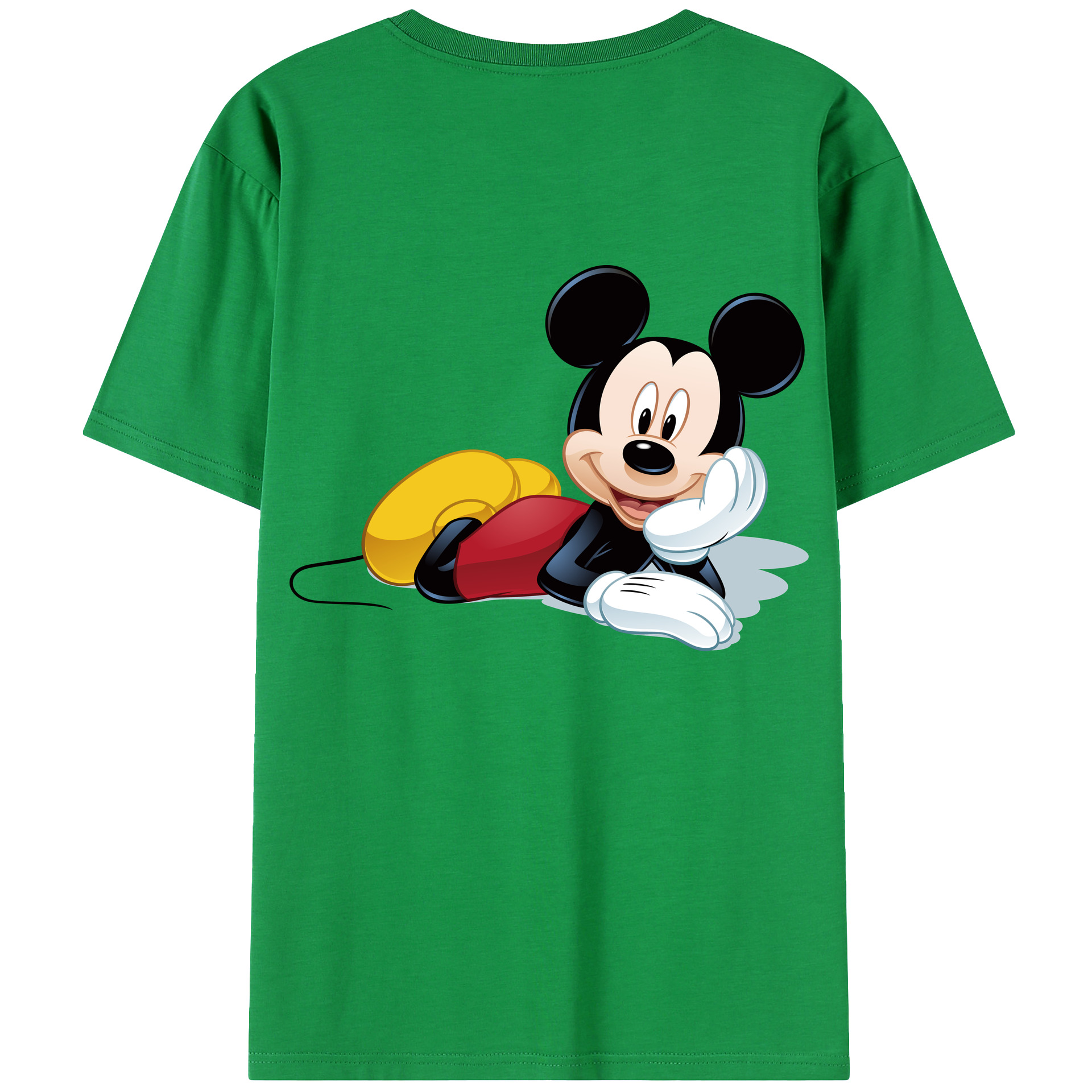 （画像用） ミッキーマウス Mickey Mouse レディース半袖Tシャツ(バックプリント)