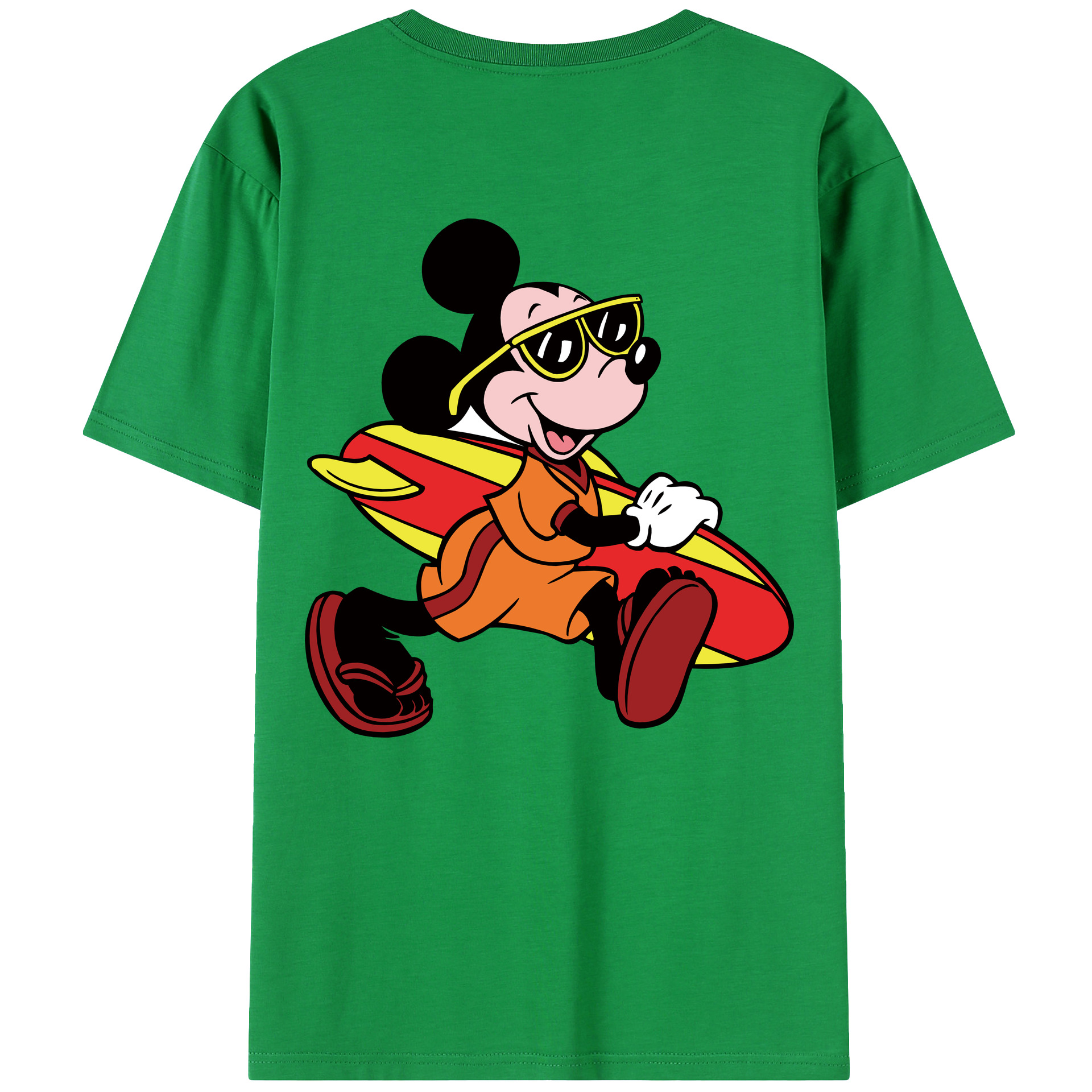 （画像用） ミッキーマウス Mickey Mouse レディース半袖Tシャツ(バックプリント)