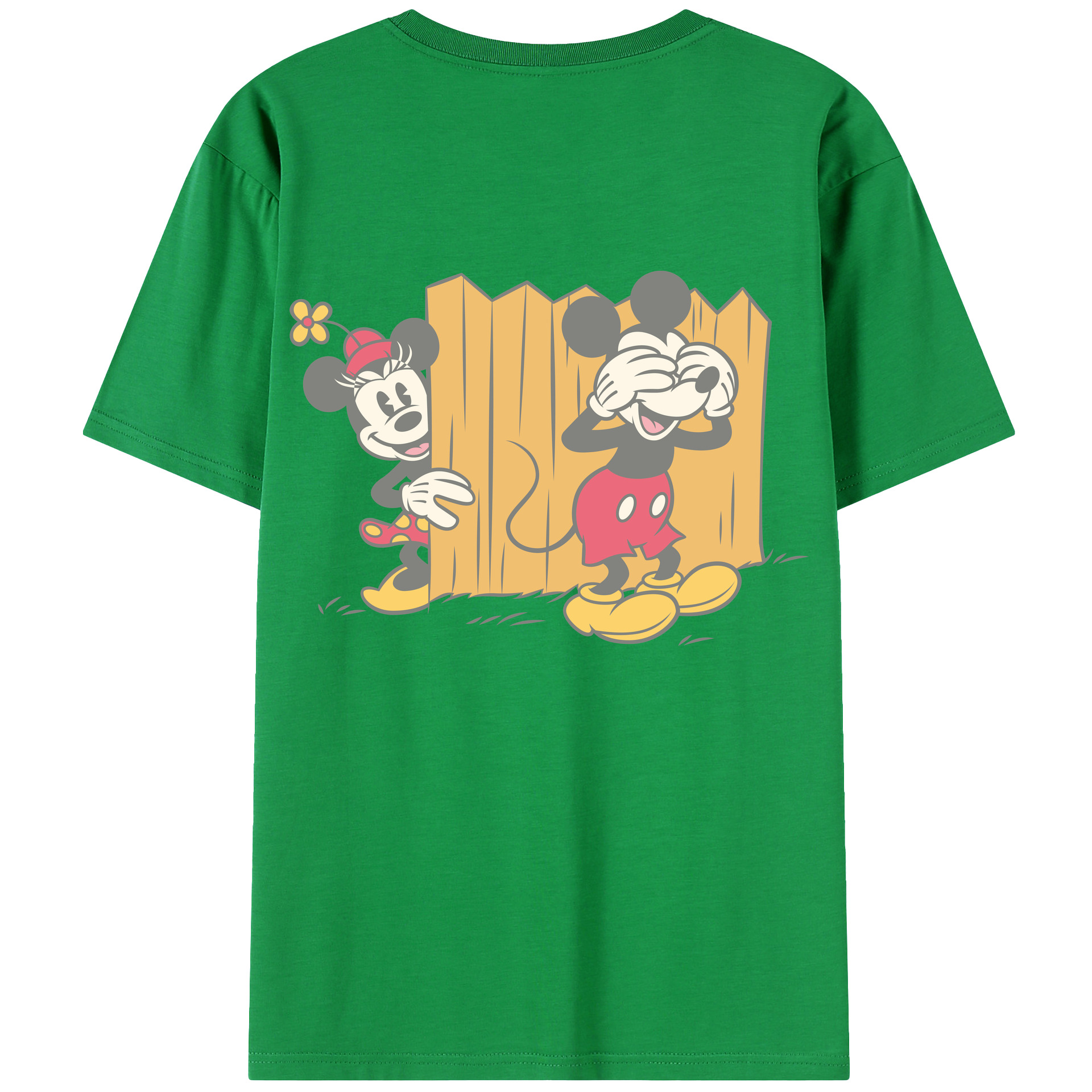 （画像用） ミッキーマウス Mickey Mouse レディース半袖Tシャツ(バックプリント)