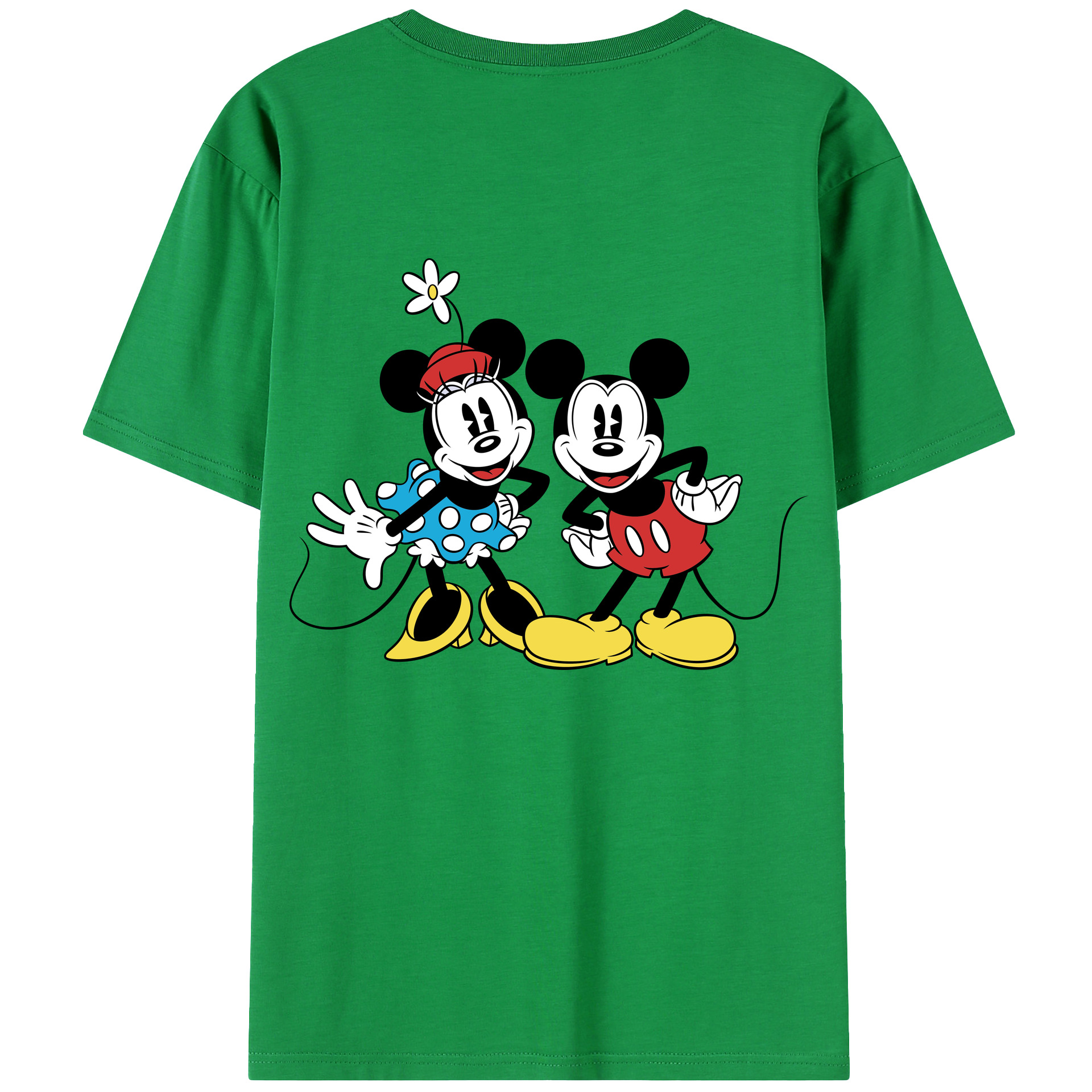 （画像用） ミッキーマウス Mickey Mouse レディース半袖Tシャツ(バックプリント)