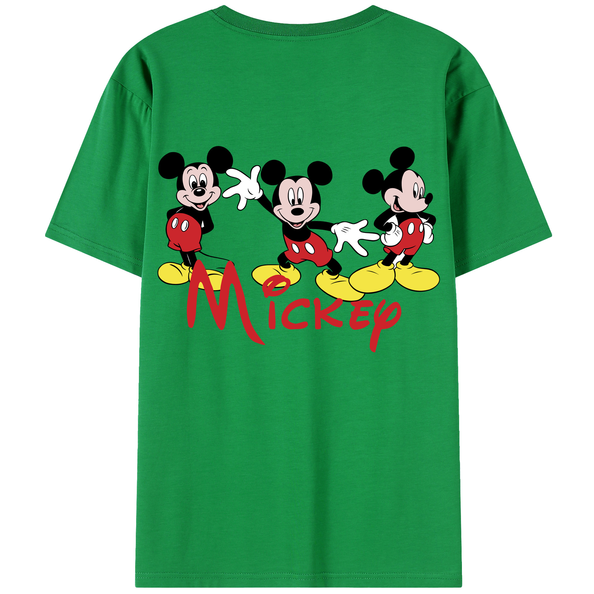 （画像用） ミッキーマウス Mickey Mouse レディース半袖Tシャツ(バックプリント)