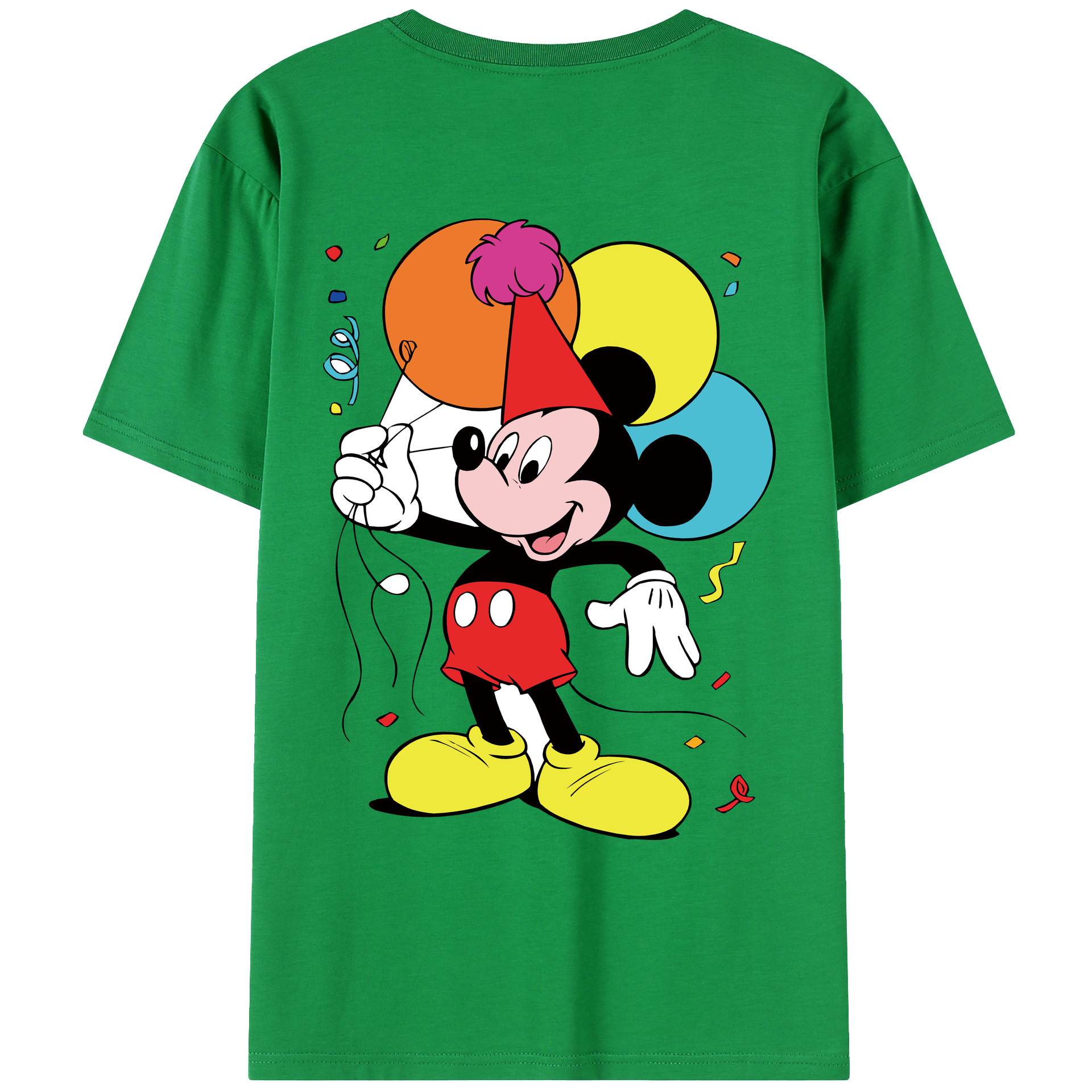 （画像用） ミッキーマウス Mickey Mouse レディース半袖Tシャツ(バックプリント)