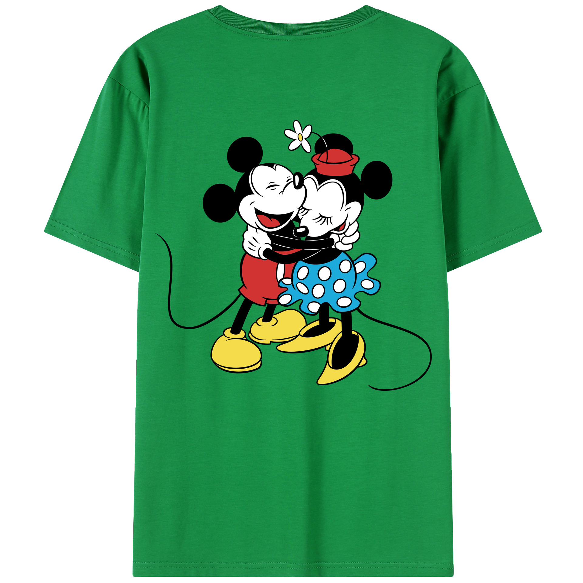 （画像用） ミッキーマウス Mickey Mouse レディース半袖Tシャツ(バックプリント)
