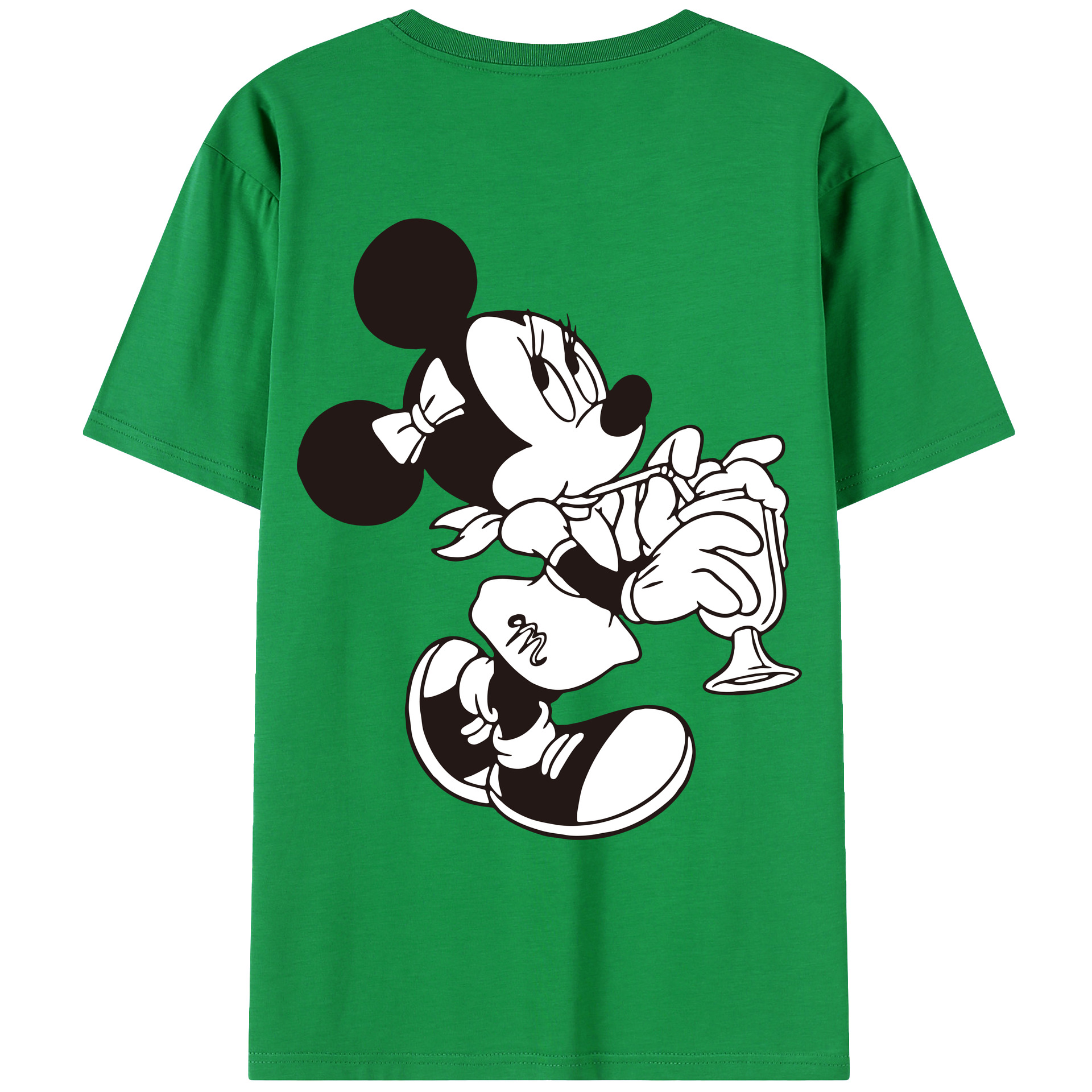 （画像用） ミッキーマウス Mickey Mouse レディース半袖Tシャツ(バックプリント)