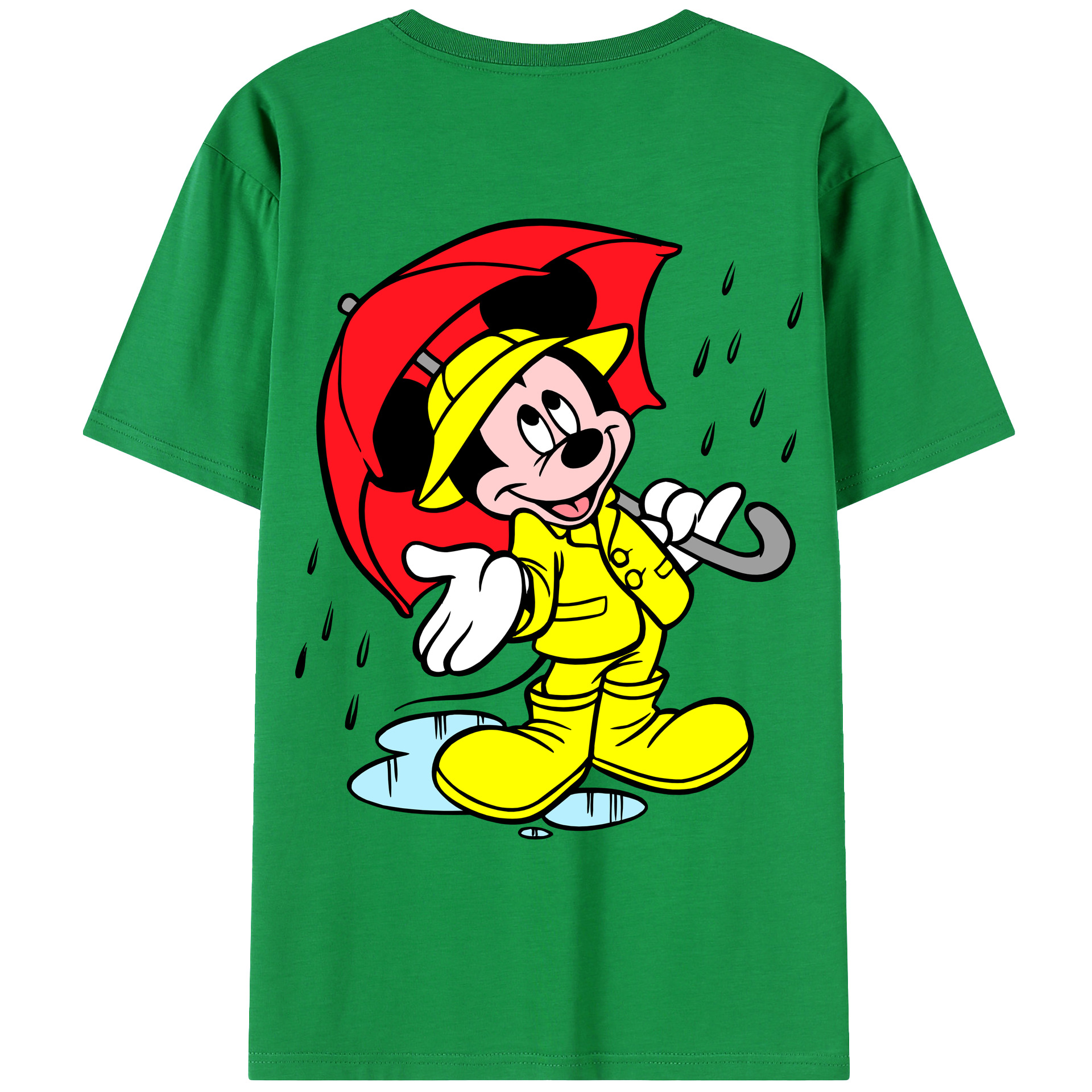 （画像用） ミッキーマウス Mickey Mouse レディース半袖Tシャツ(バックプリント)