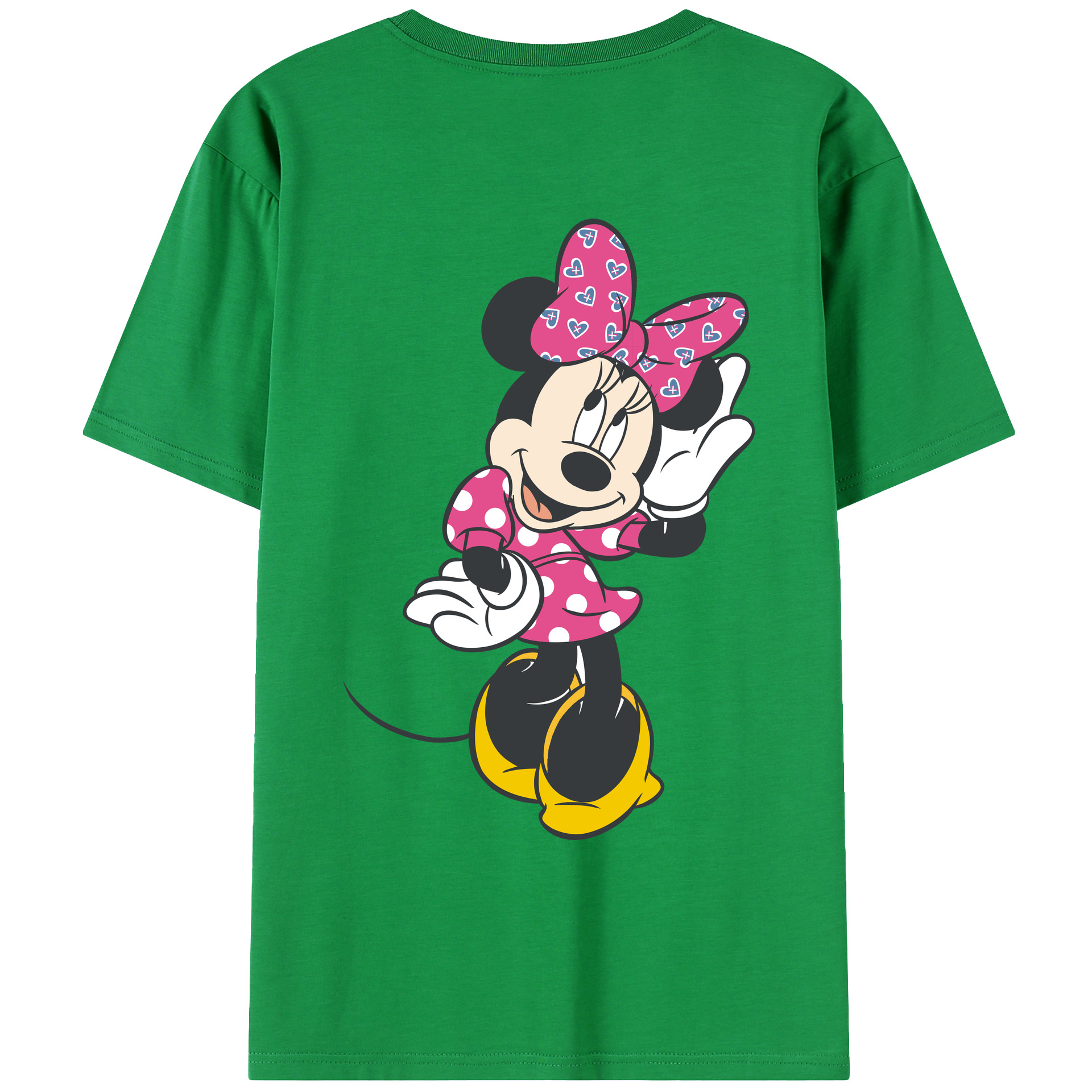 （画像用） ミッキーマウス Mickey Mouse レディース半袖Tシャツ(バックプリント)