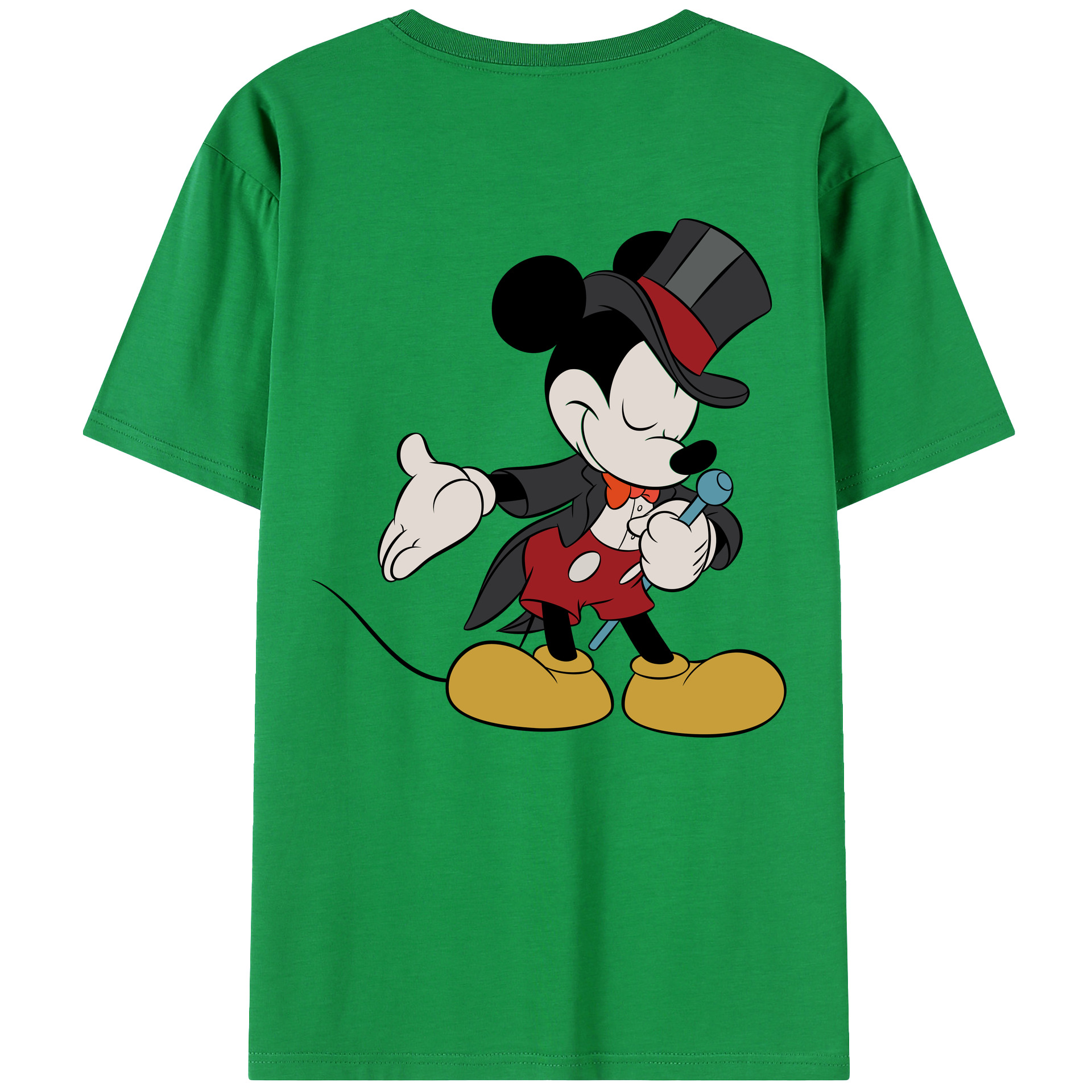 （画像用） ミッキーマウス Mickey Mouse レディース半袖Tシャツ(バックプリント)