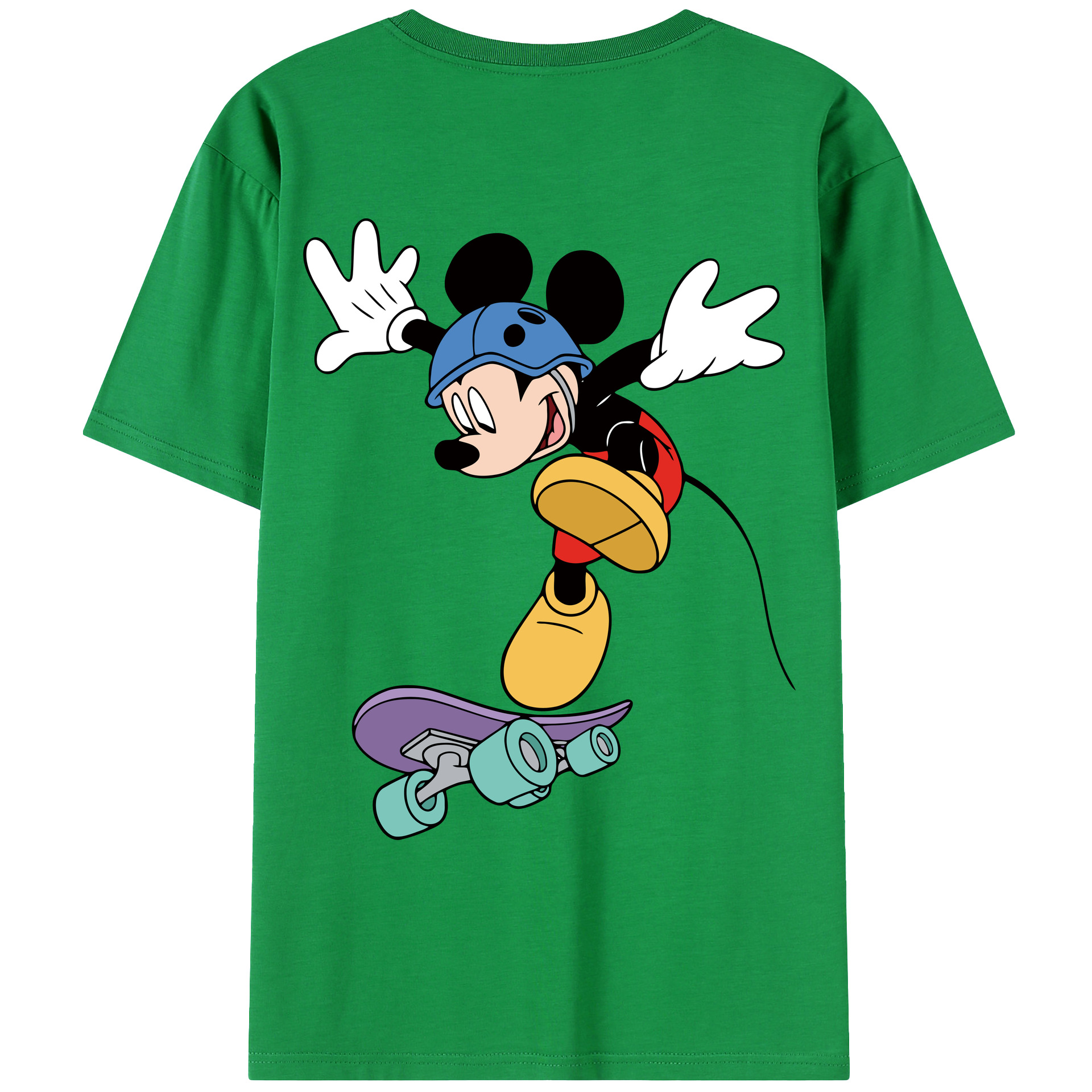 （画像用） ミッキーマウス Mickey Mouse レディース半袖Tシャツ(バックプリント)