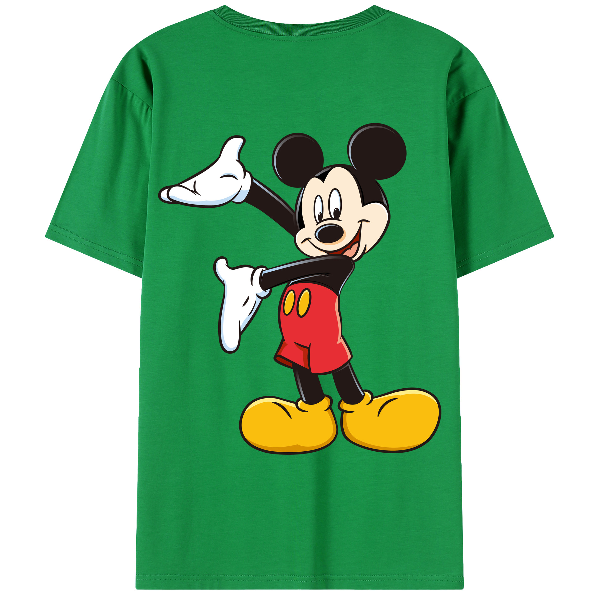 （画像用） ミッキーマウス Mickey Mouse レディース半袖Tシャツ(バックプリント)