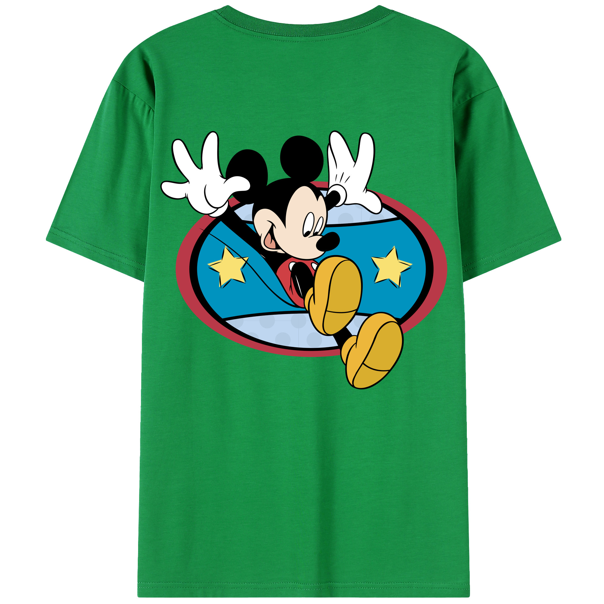 （画像用） ミッキーマウス Mickey Mouse レディース半袖Tシャツ(バックプリント)