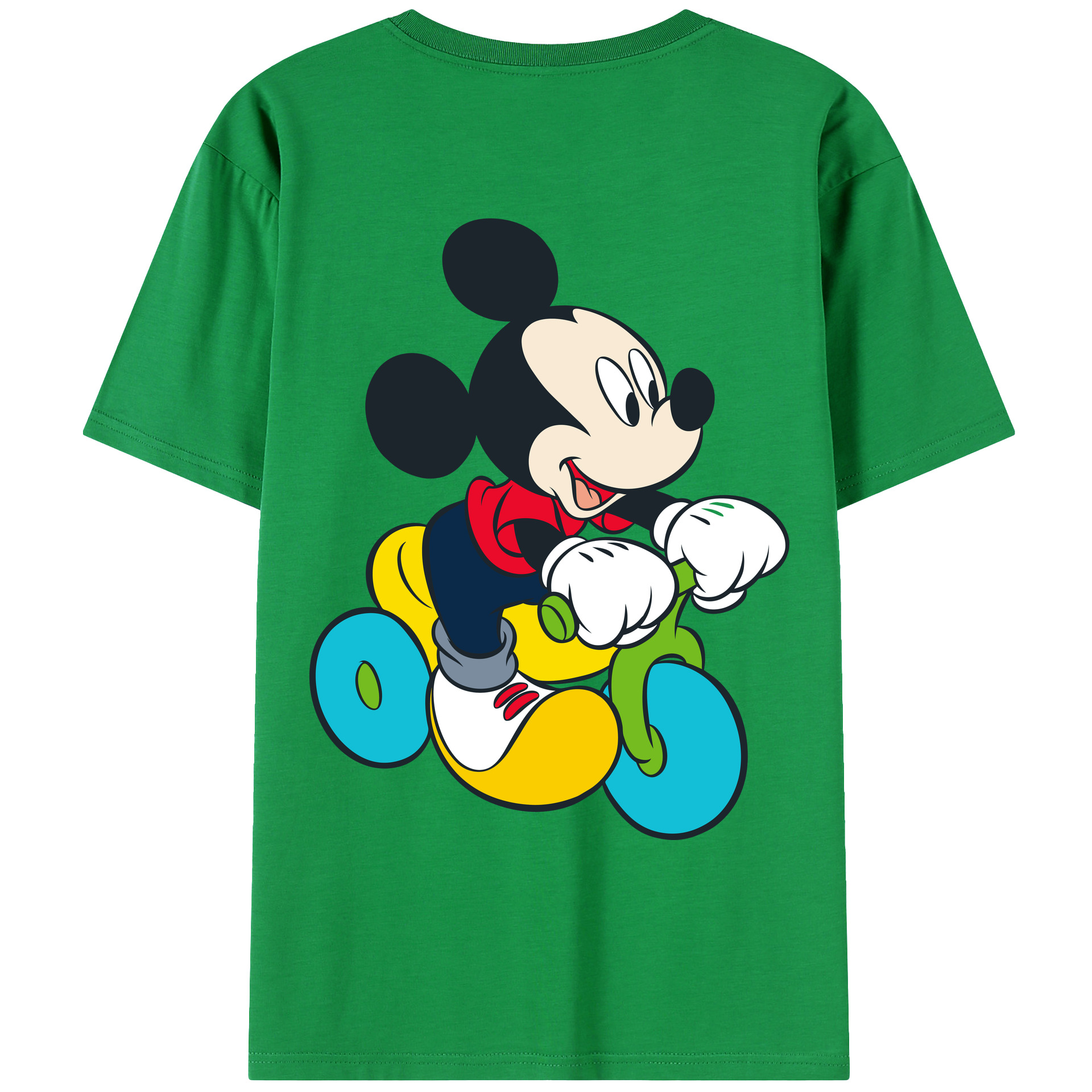（画像用） ミッキーマウス Mickey Mouse レディース半袖Tシャツ(バックプリント)