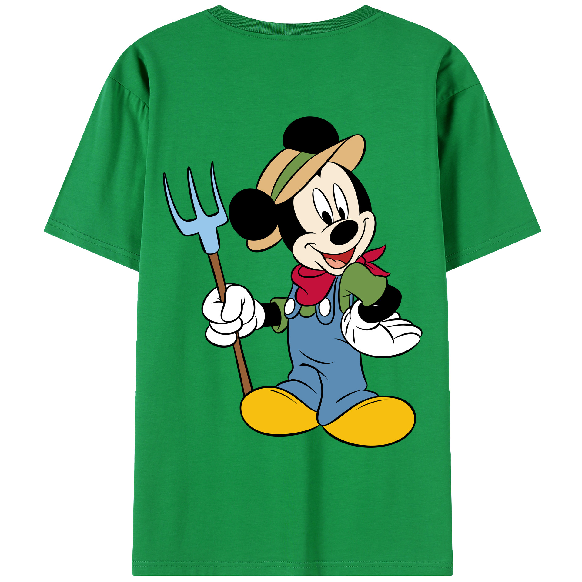 （画像用） ミッキーマウス Mickey Mouse レディース半袖Tシャツ(バックプリント)