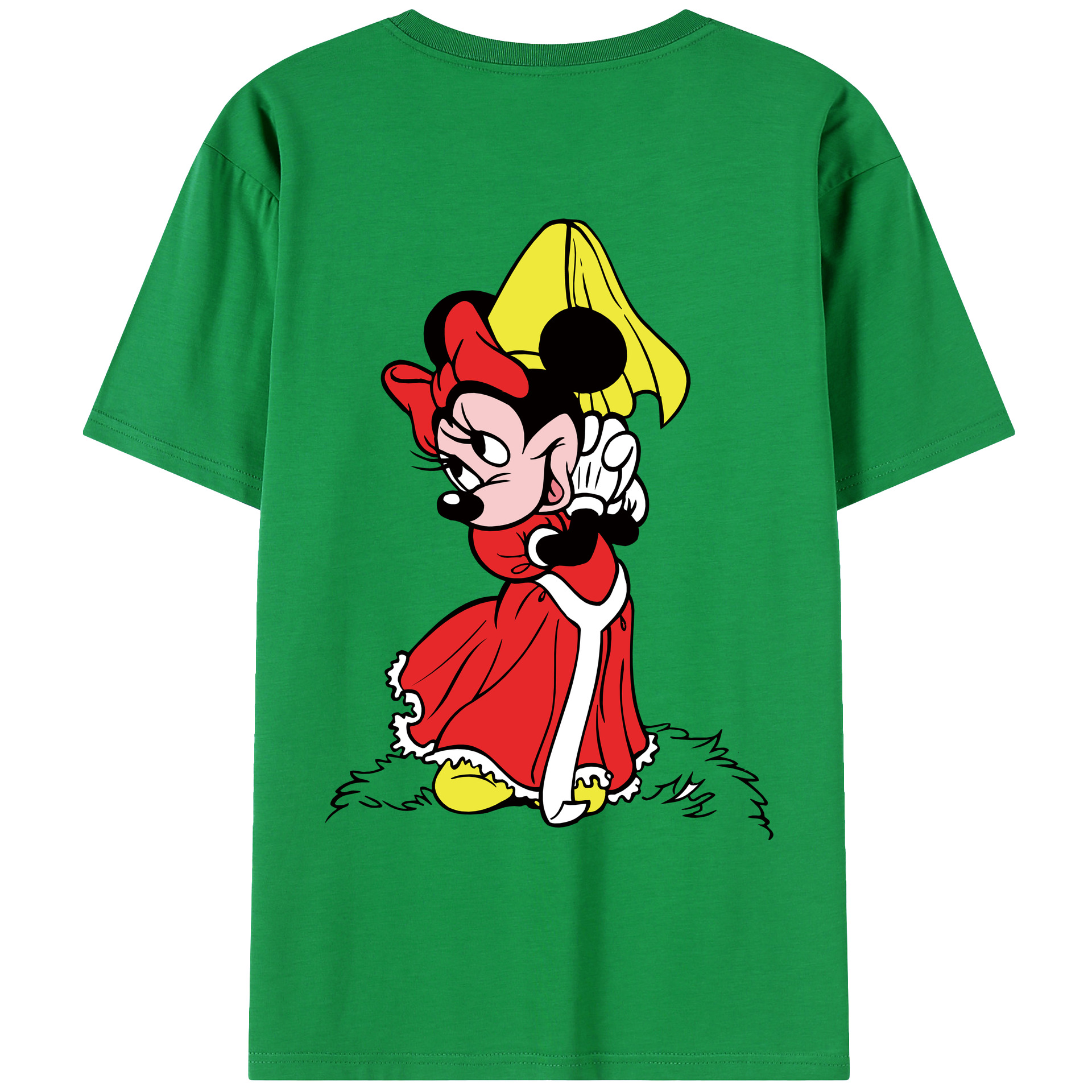 （画像用） ミッキーマウス Mickey Mouse レディース半袖Tシャツ(バックプリント)
