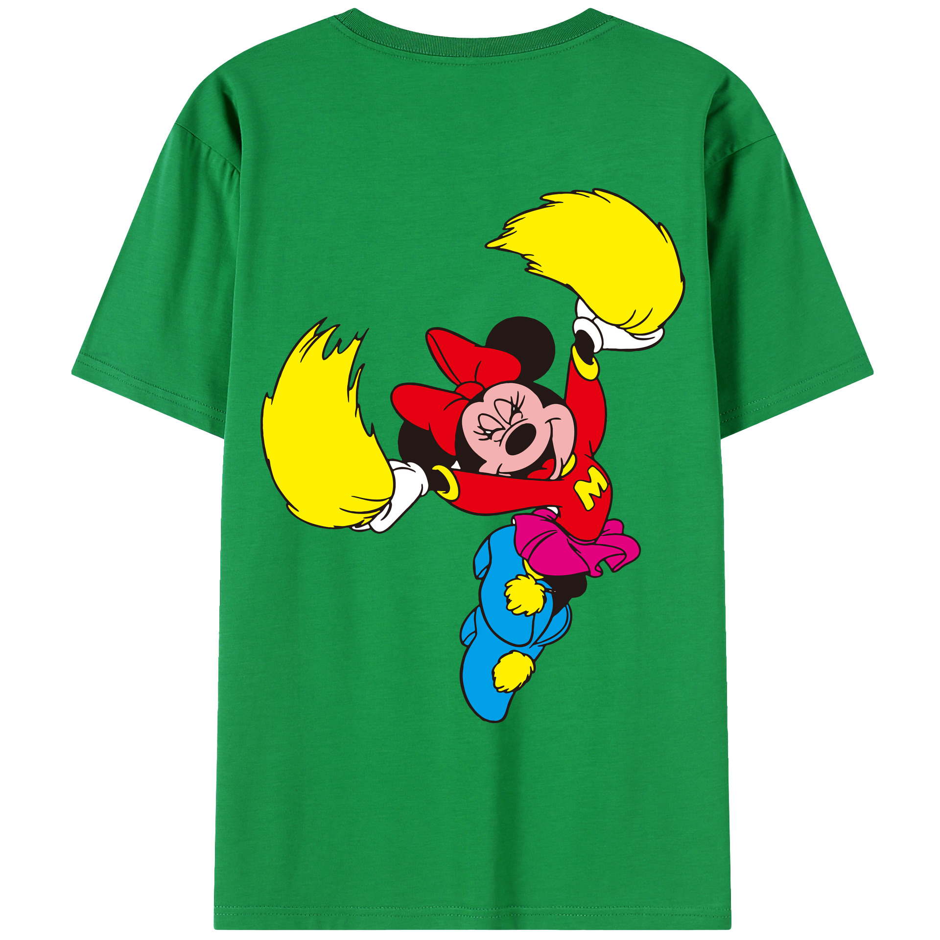 （画像用） ミッキーマウス Mickey Mouse レディース半袖Tシャツ(バックプリント)