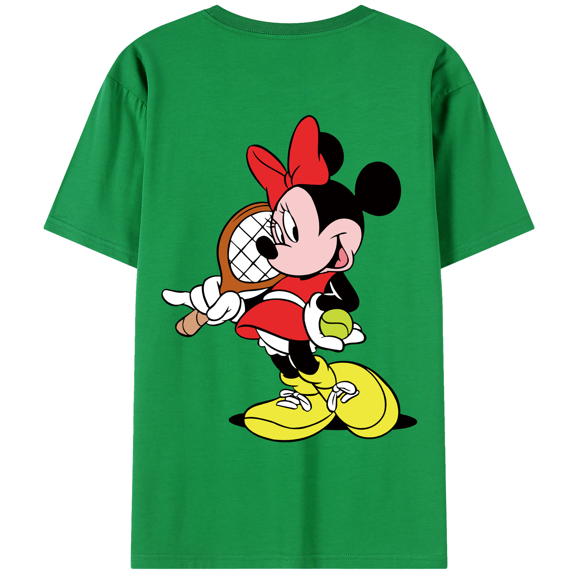 （画像用） ミッキーマウス Mickey Mouse レディース半袖Tシャツ(バックプリント)