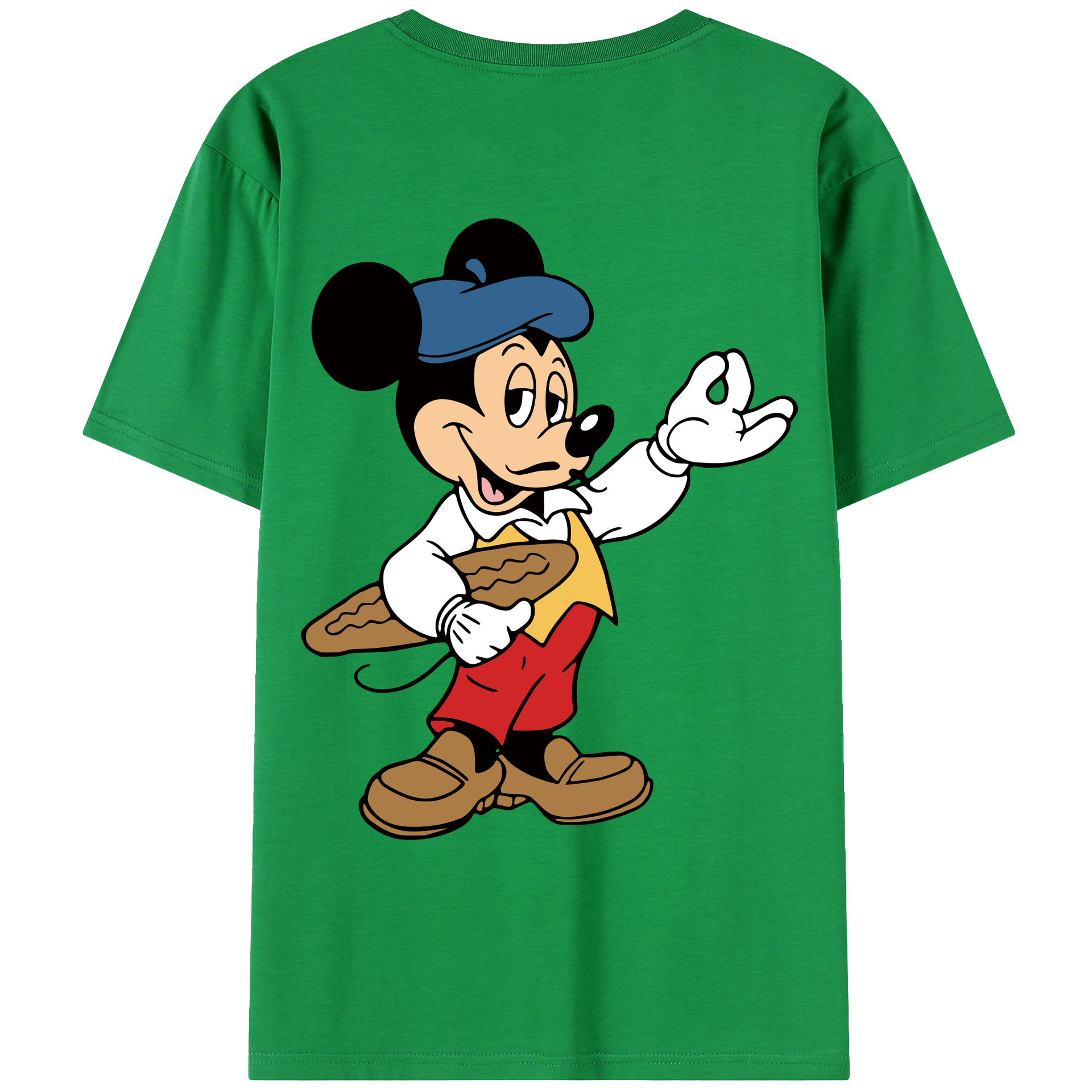 （画像用） ミッキーマウス Mickey Mouse レディース半袖Tシャツ(バックプリント)