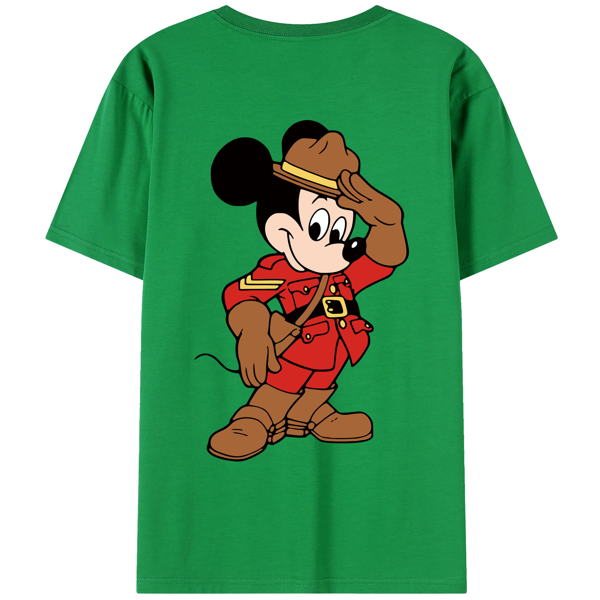 （画像用） ミッキーマウス Mickey Mouse レディース半袖Tシャツ(バックプリント)