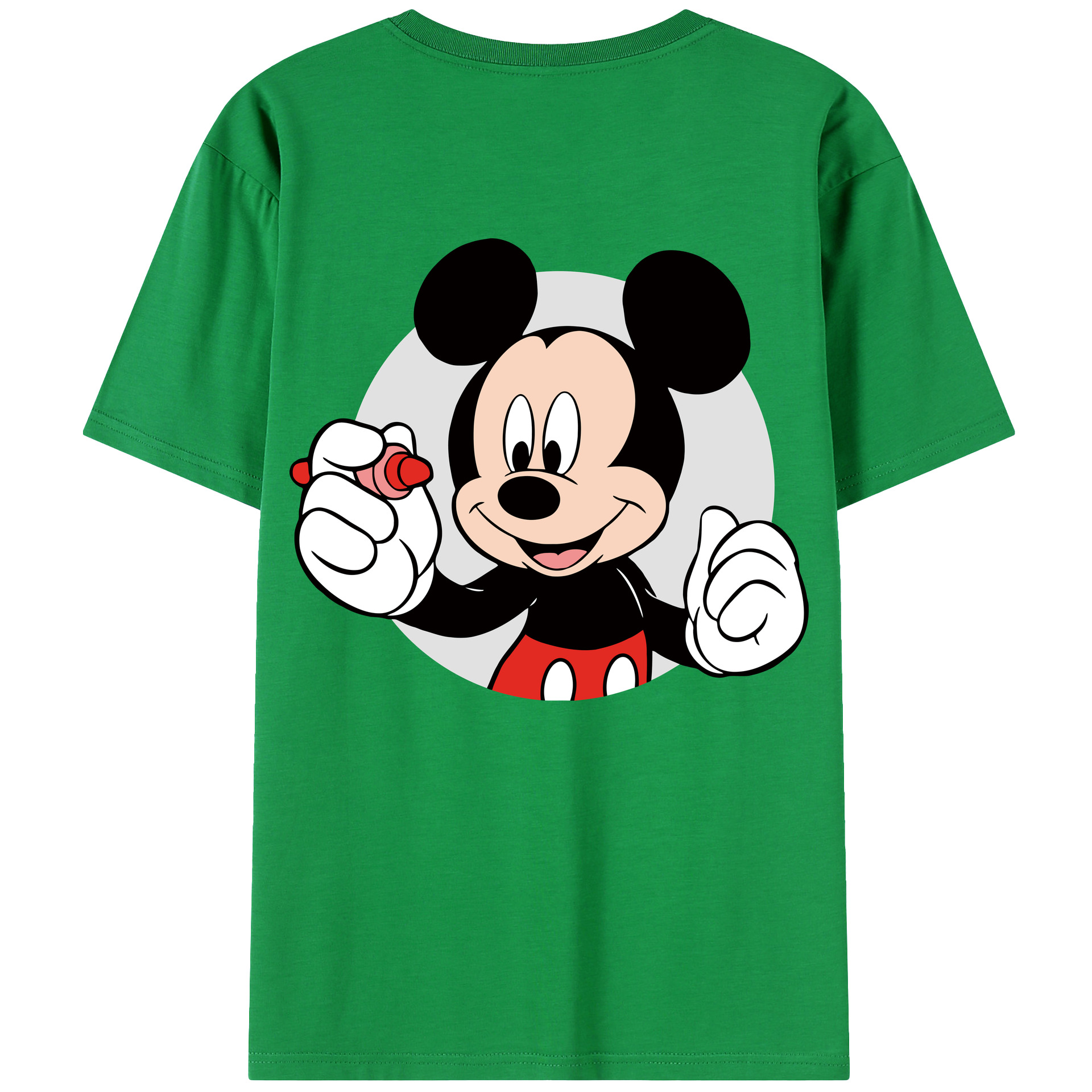 （画像用） ミッキーマウス Mickey Mouse レディース半袖Tシャツ(バックプリント)