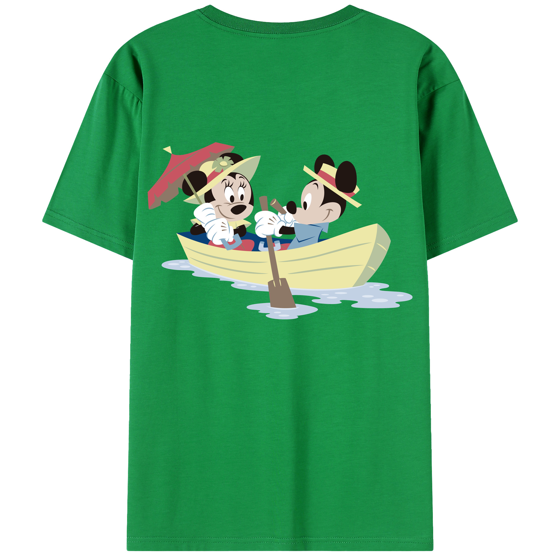（画像用） ミッキーマウス Mickey Mouse レディース半袖Tシャツ(バックプリント)