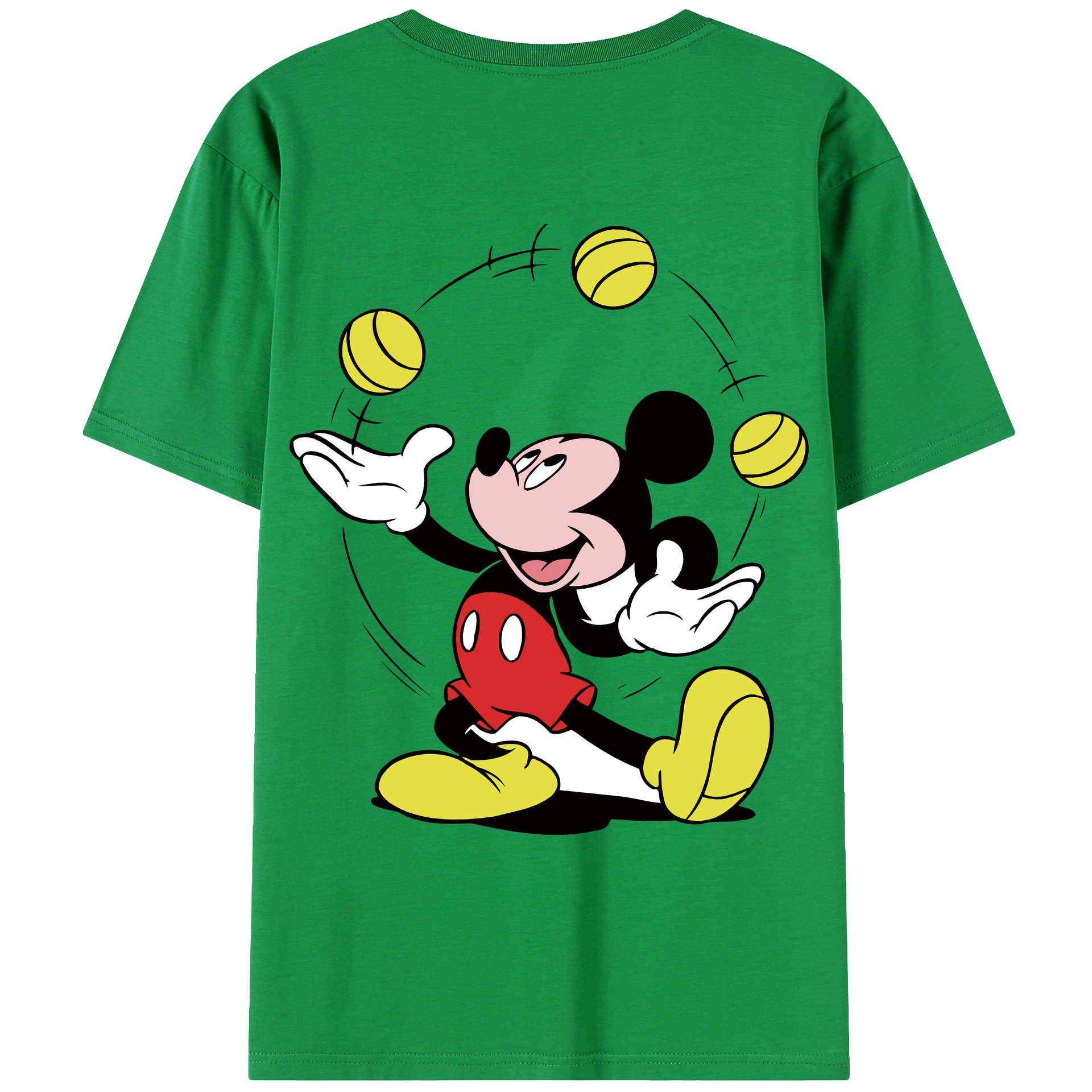 （画像用） ミッキーマウス Mickey Mouse レディース半袖Tシャツ(バックプリント)