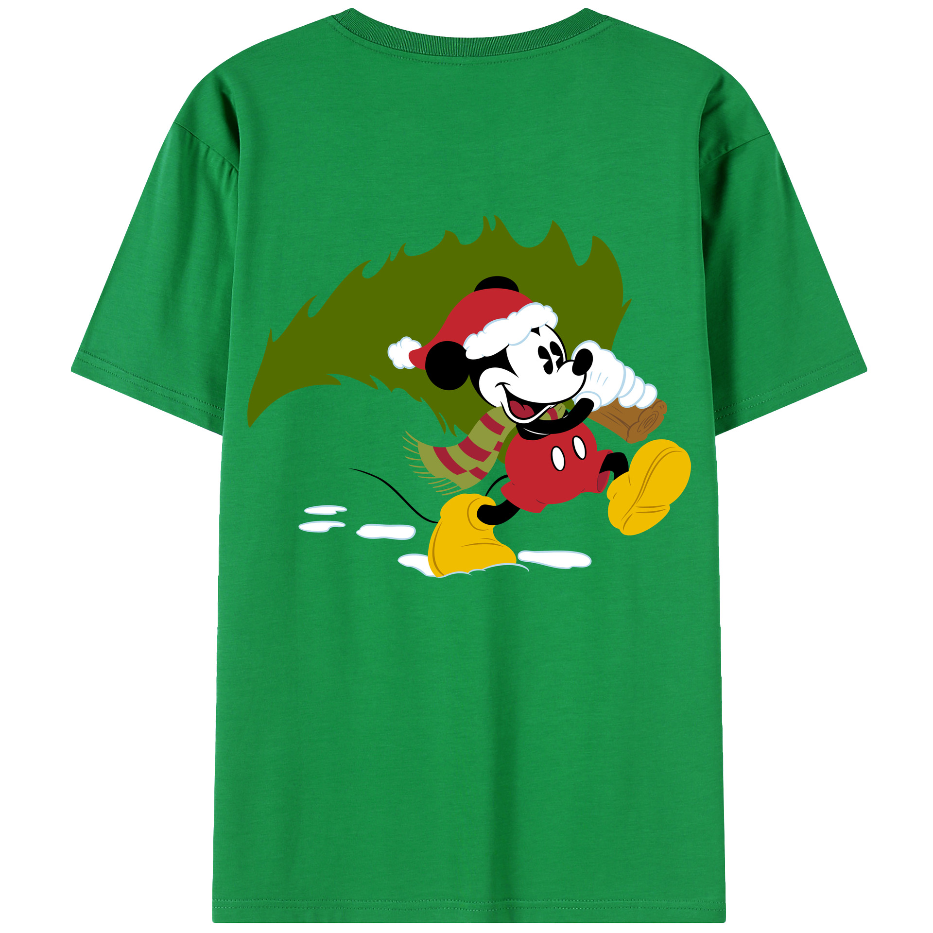 （画像用） ミッキーマウス Mickey Mouse レディース半袖Tシャツ(バックプリント)