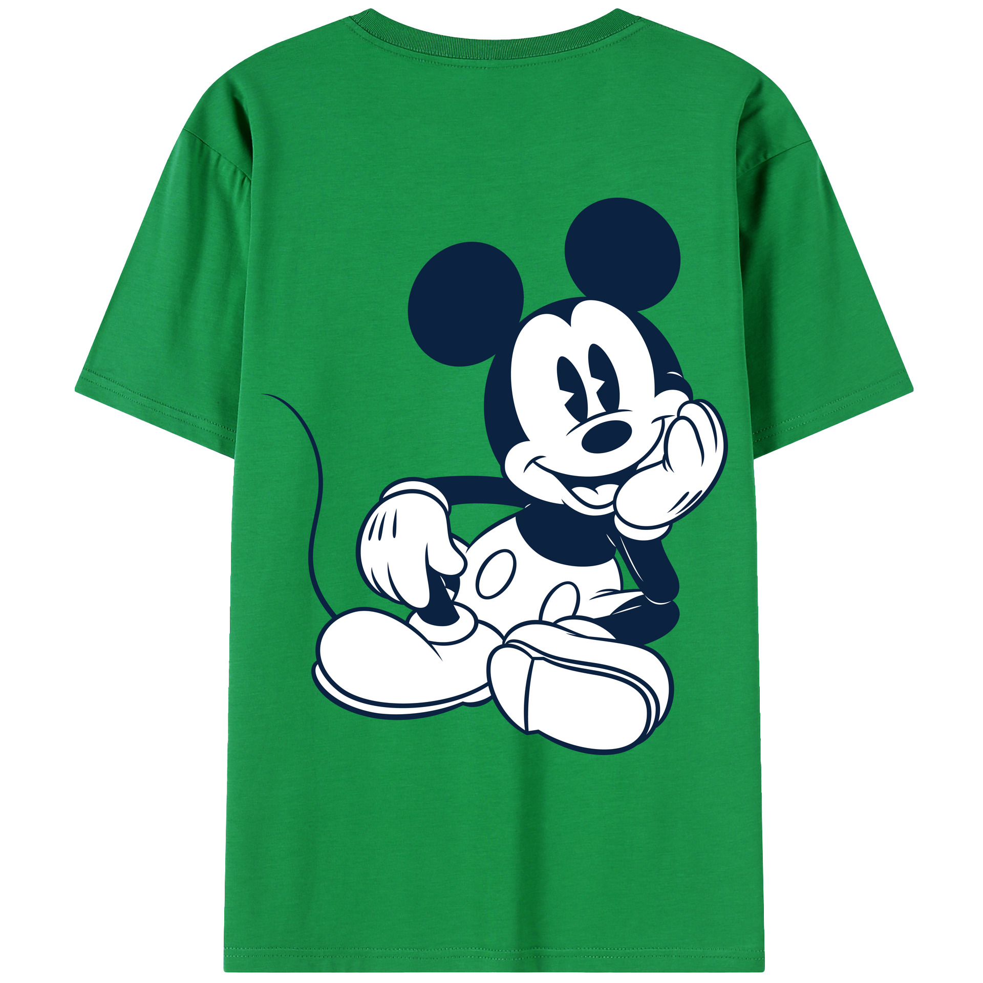 （画像用） ミッキーマウス Mickey Mouse レディース半袖Tシャツ(バックプリント)