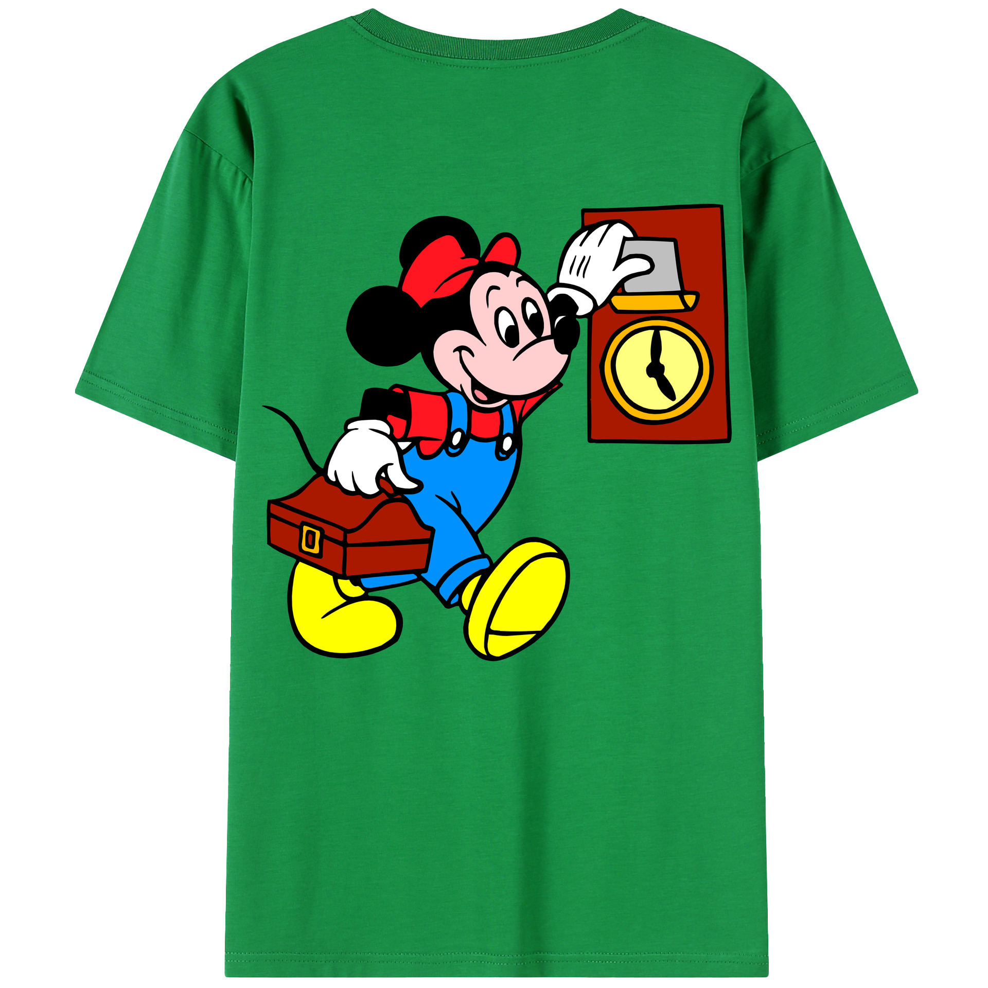 （画像用） ミッキーマウス Mickey Mouse レディース半袖Tシャツ(バックプリント)