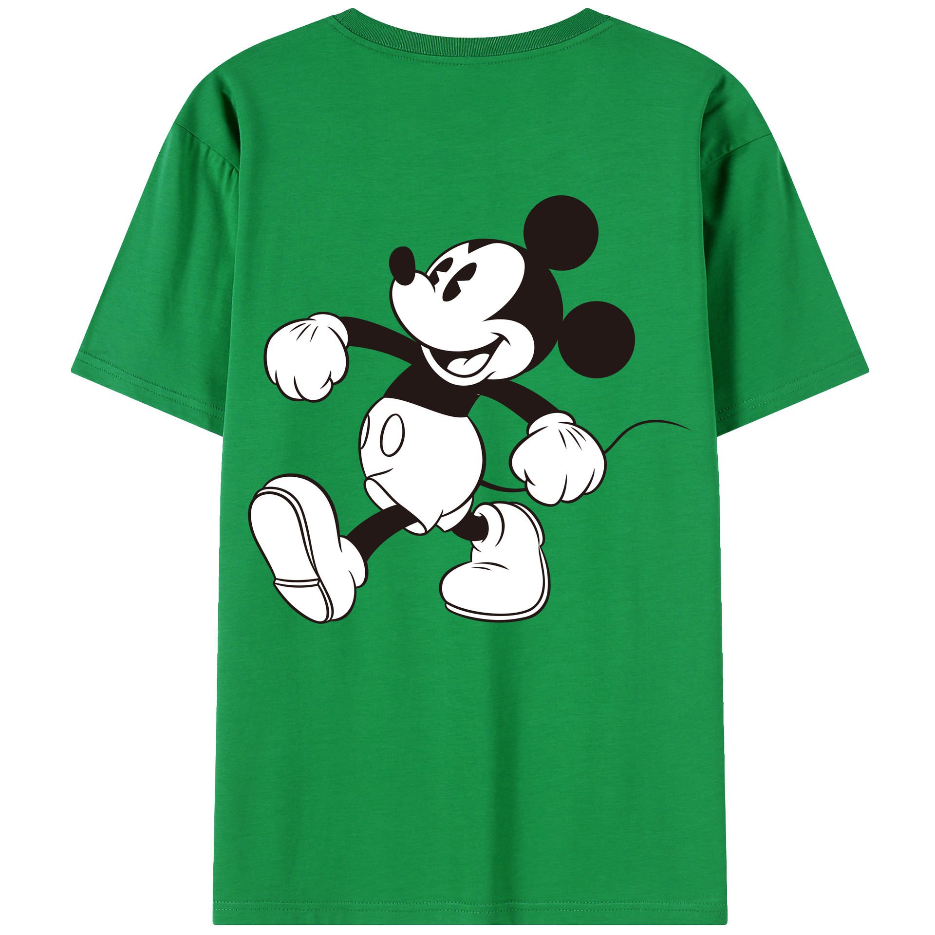 （画像用） ミッキーマウス Mickey Mouse レディース半袖Tシャツ(バックプリント)