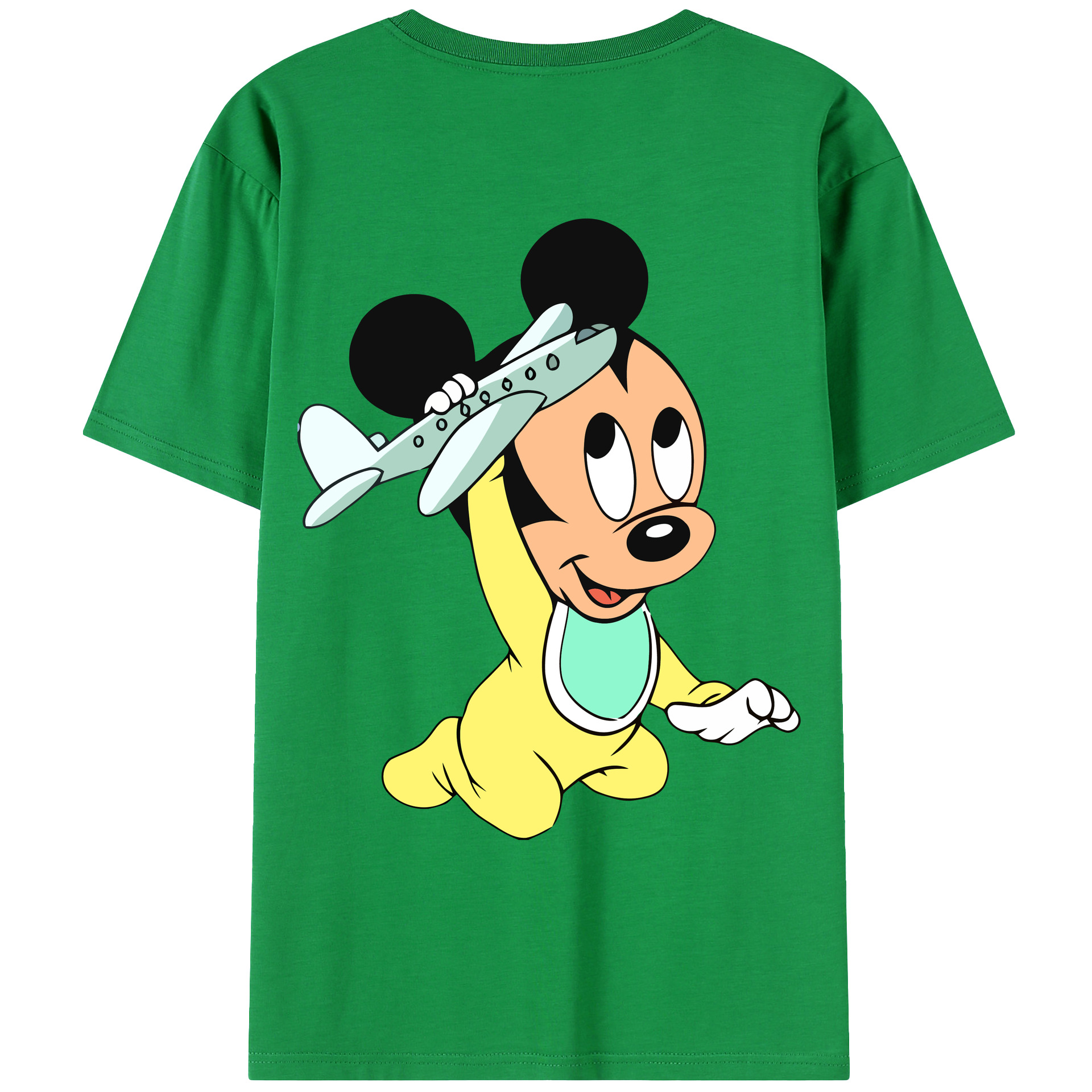 （画像用） ミッキーマウス Mickey Mouse レディース半袖Tシャツ(バックプリント)