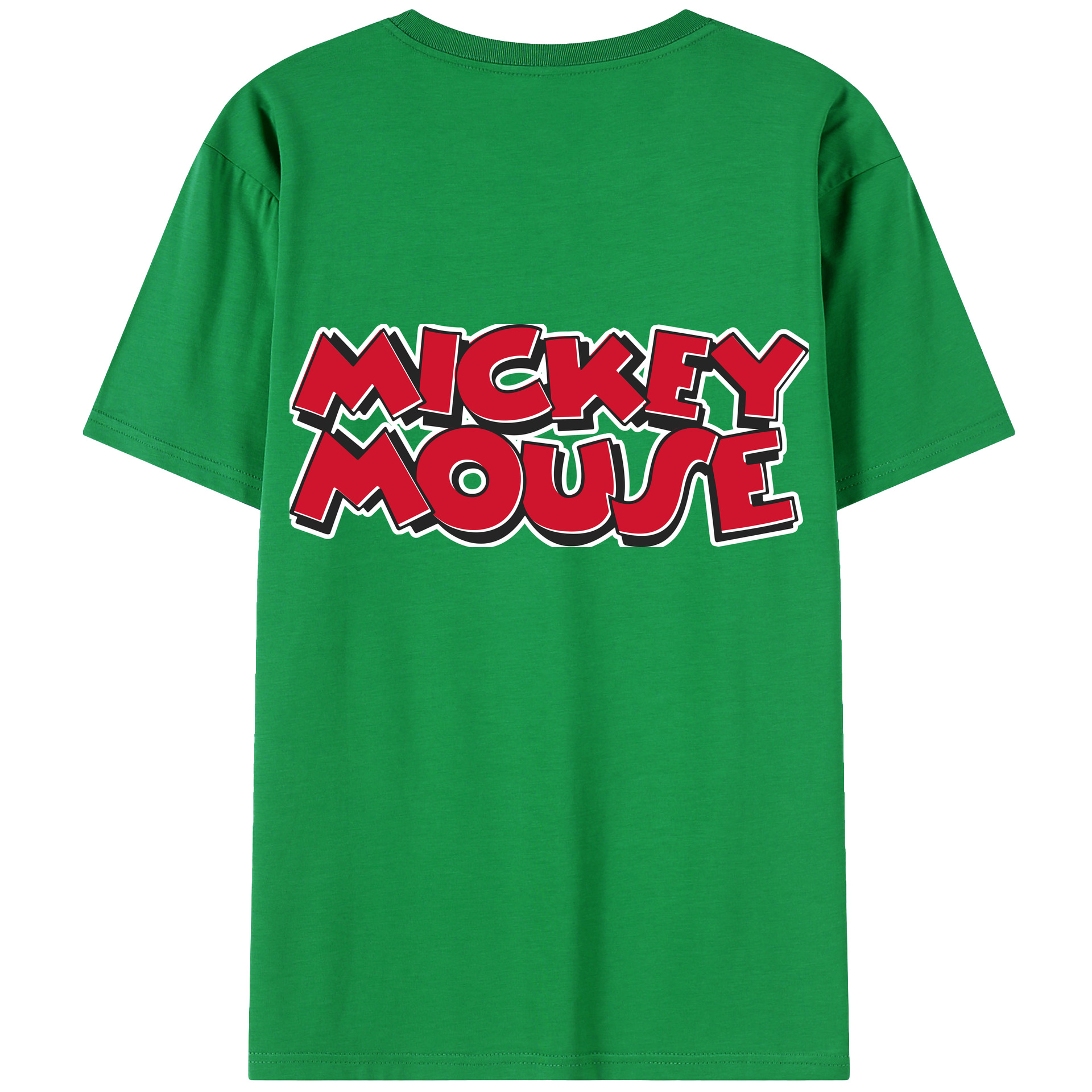 （画像用） ミッキーマウス Mickey Mouse レディース半袖Tシャツ(バックプリント)