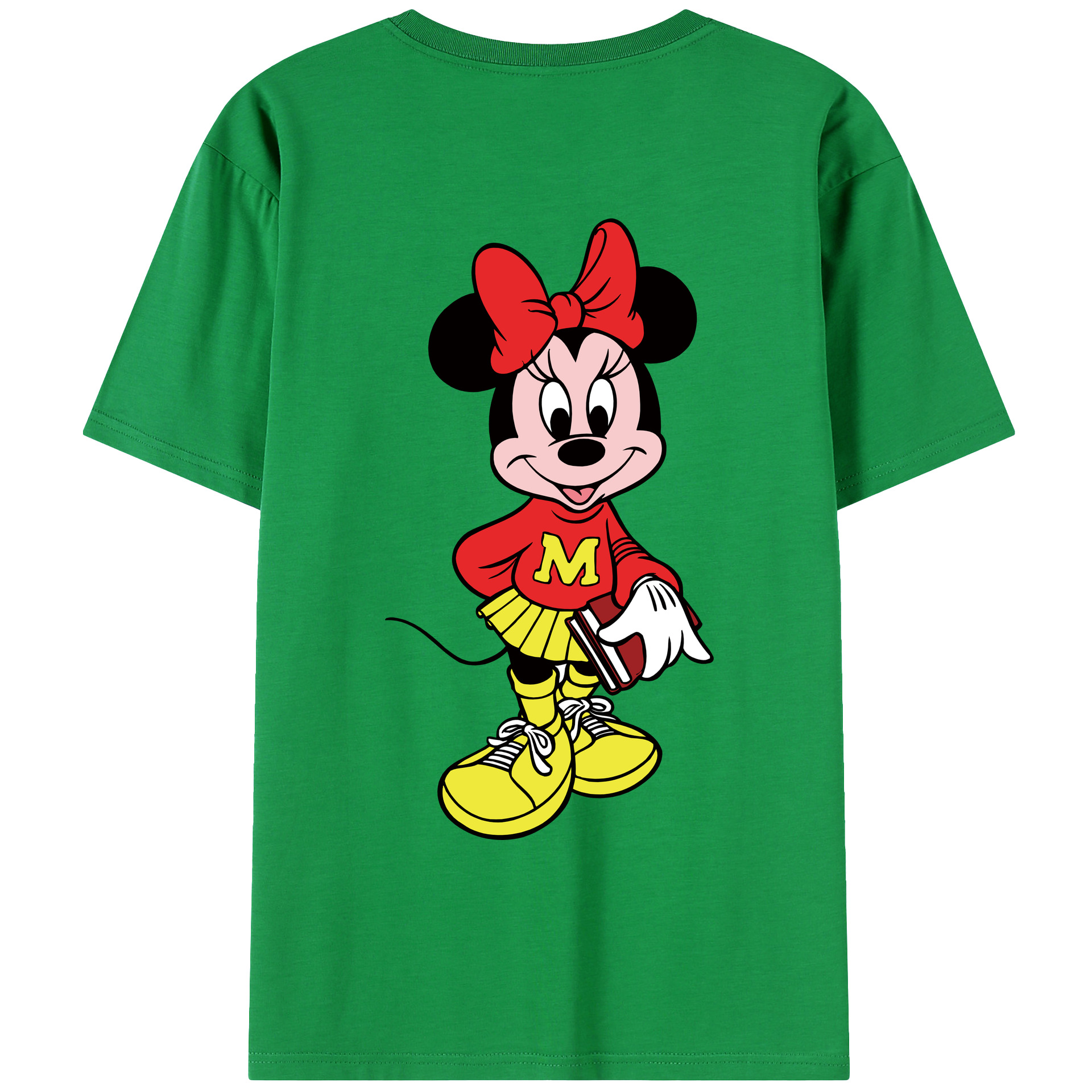 （画像用） ミッキーマウス Mickey Mouse レディース半袖Tシャツ(バックプリント)