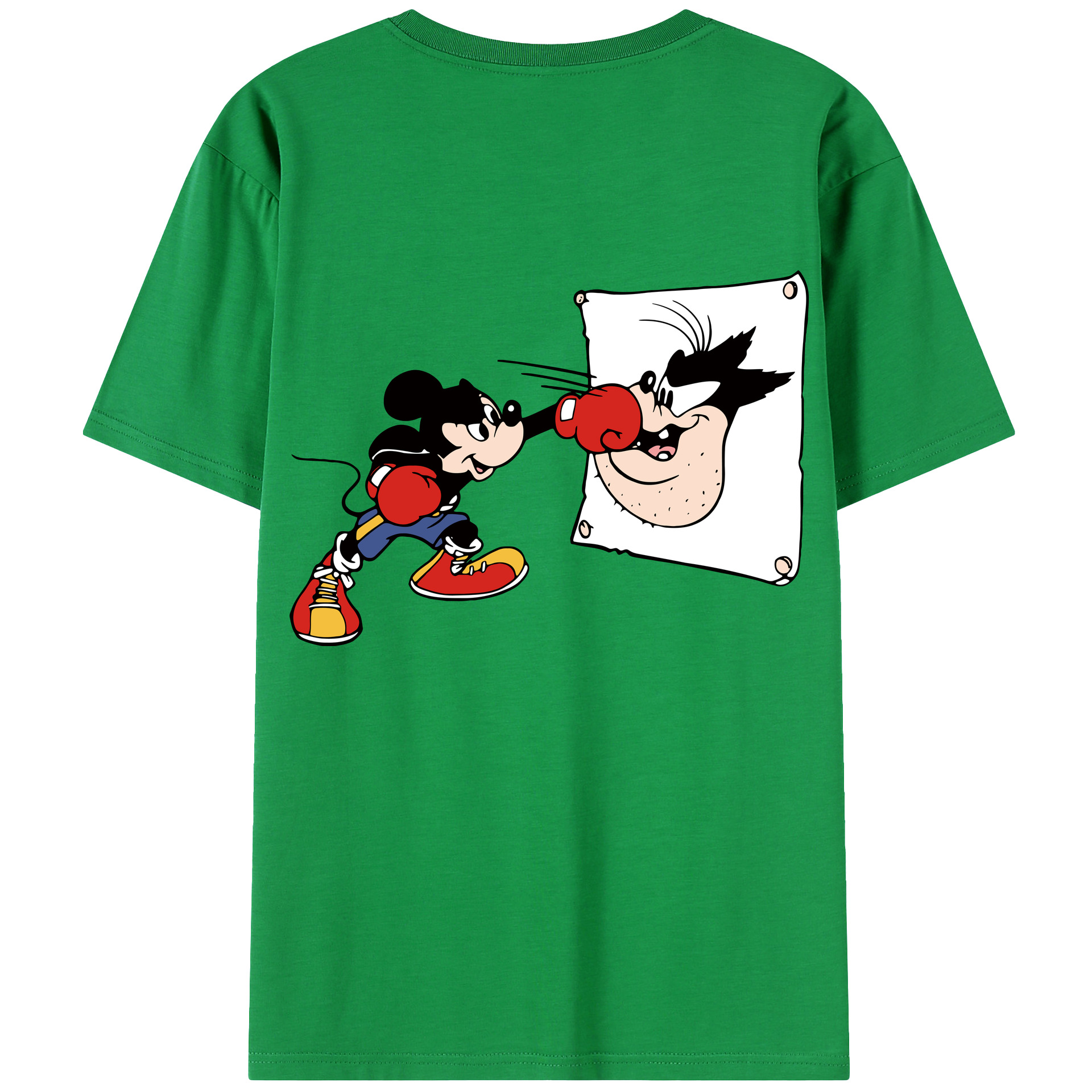 （画像用） ミッキーマウス Mickey Mouse レディース半袖Tシャツ(バックプリント)