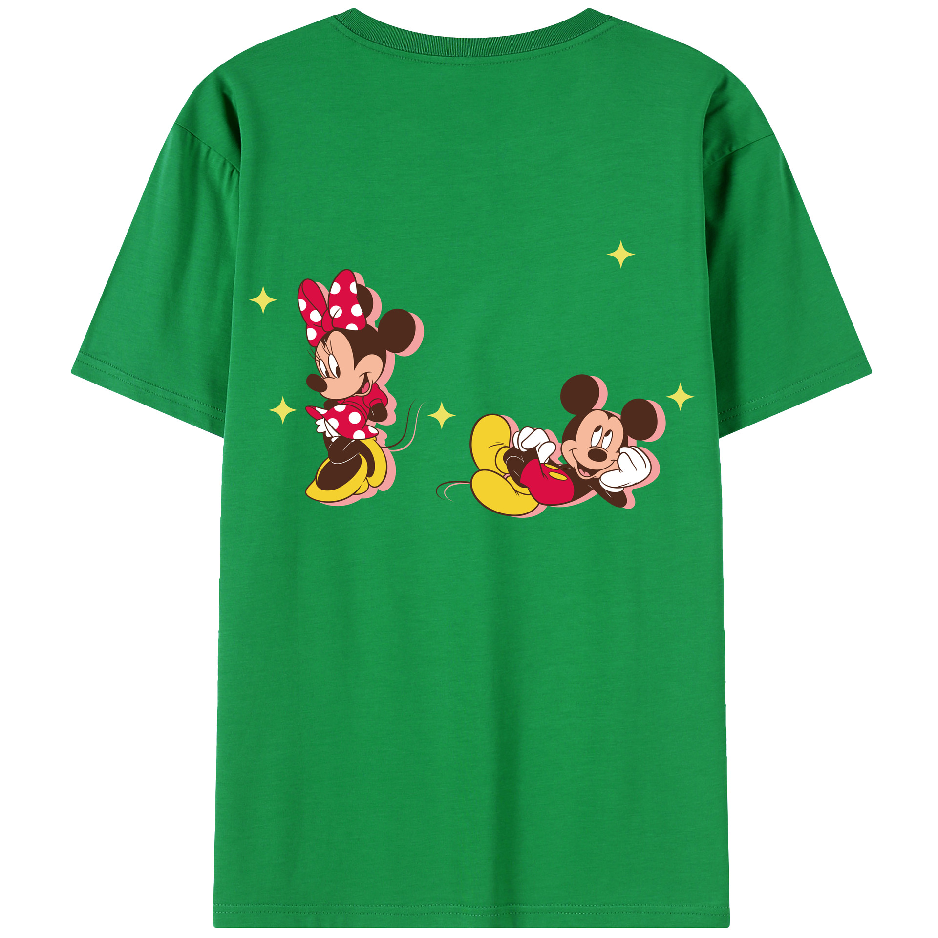 （画像用） ミッキーマウス Mickey Mouse レディース半袖Tシャツ(バックプリント)