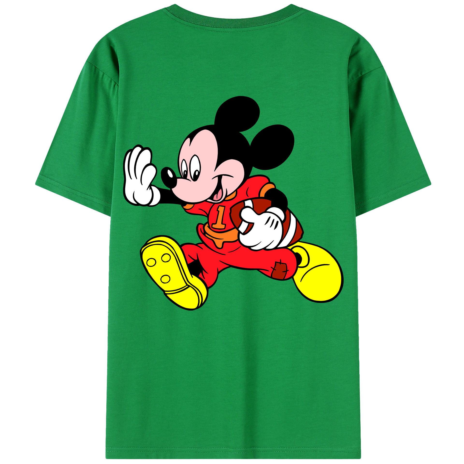 （画像用） ミッキーマウス Mickey Mouse レディース半袖Tシャツ(バックプリント)