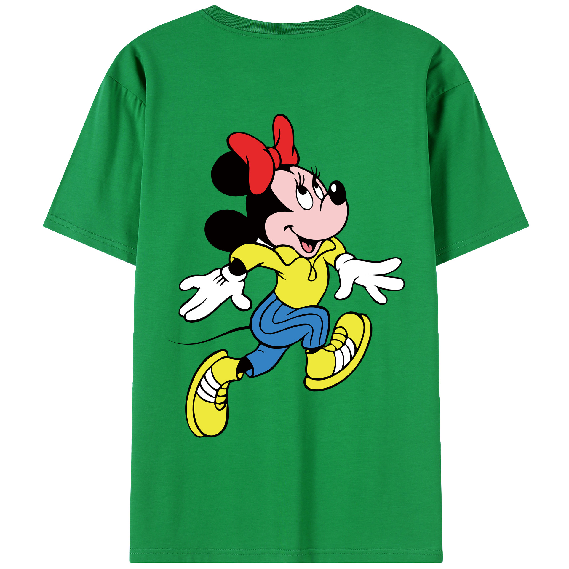 （画像用） ミッキーマウス Mickey Mouse レディース半袖Tシャツ(バックプリント)