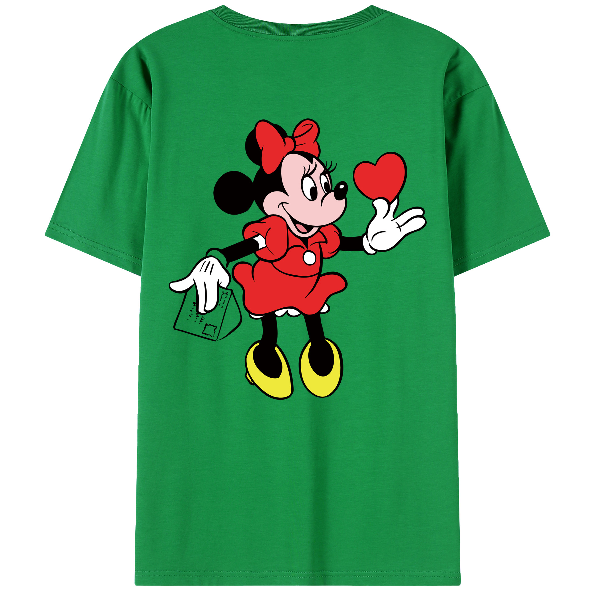 （画像用） ミッキーマウス Mickey Mouse レディース半袖Tシャツ(バックプリント)