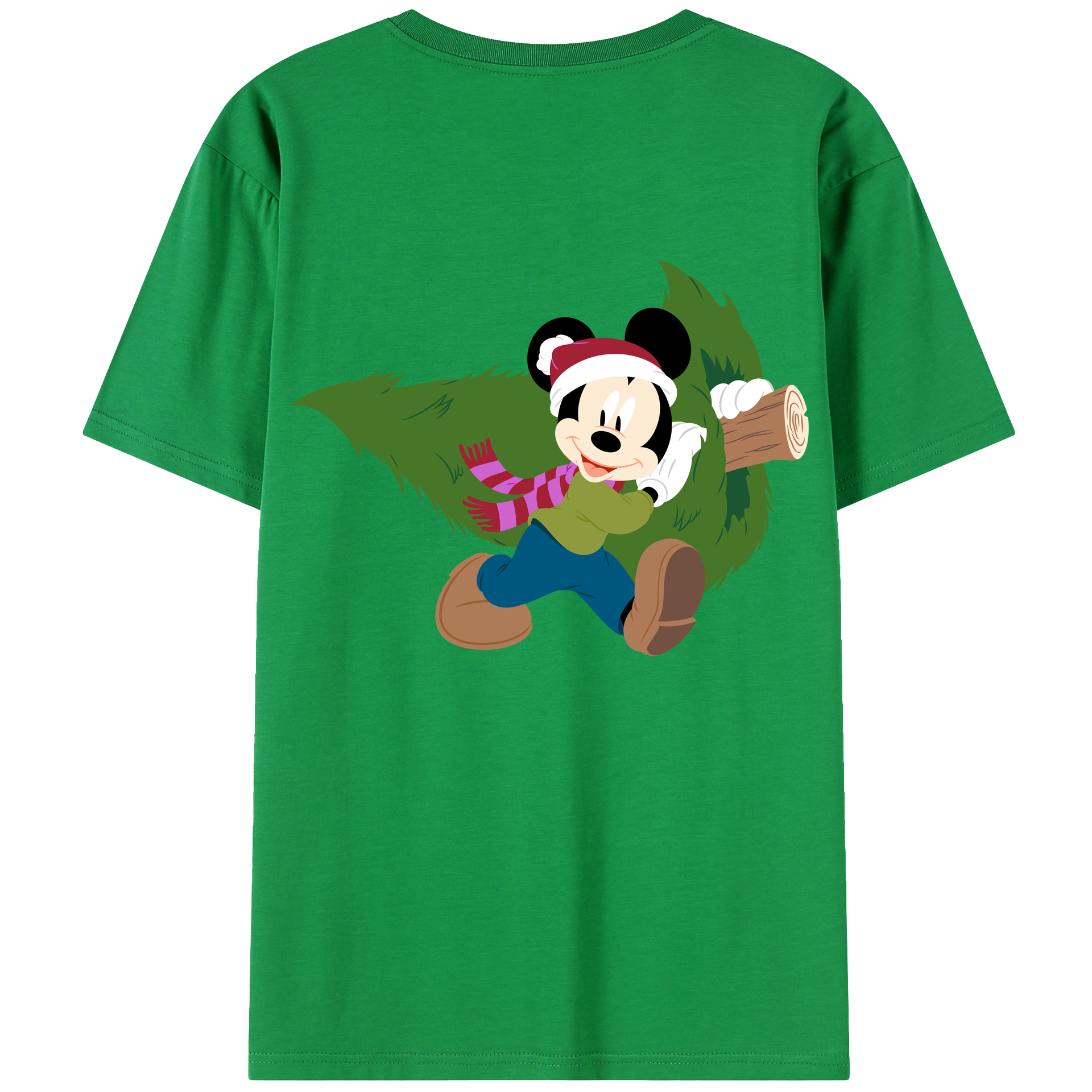（画像用） ミッキーマウス Mickey Mouse レディース半袖Tシャツ(バックプリント)