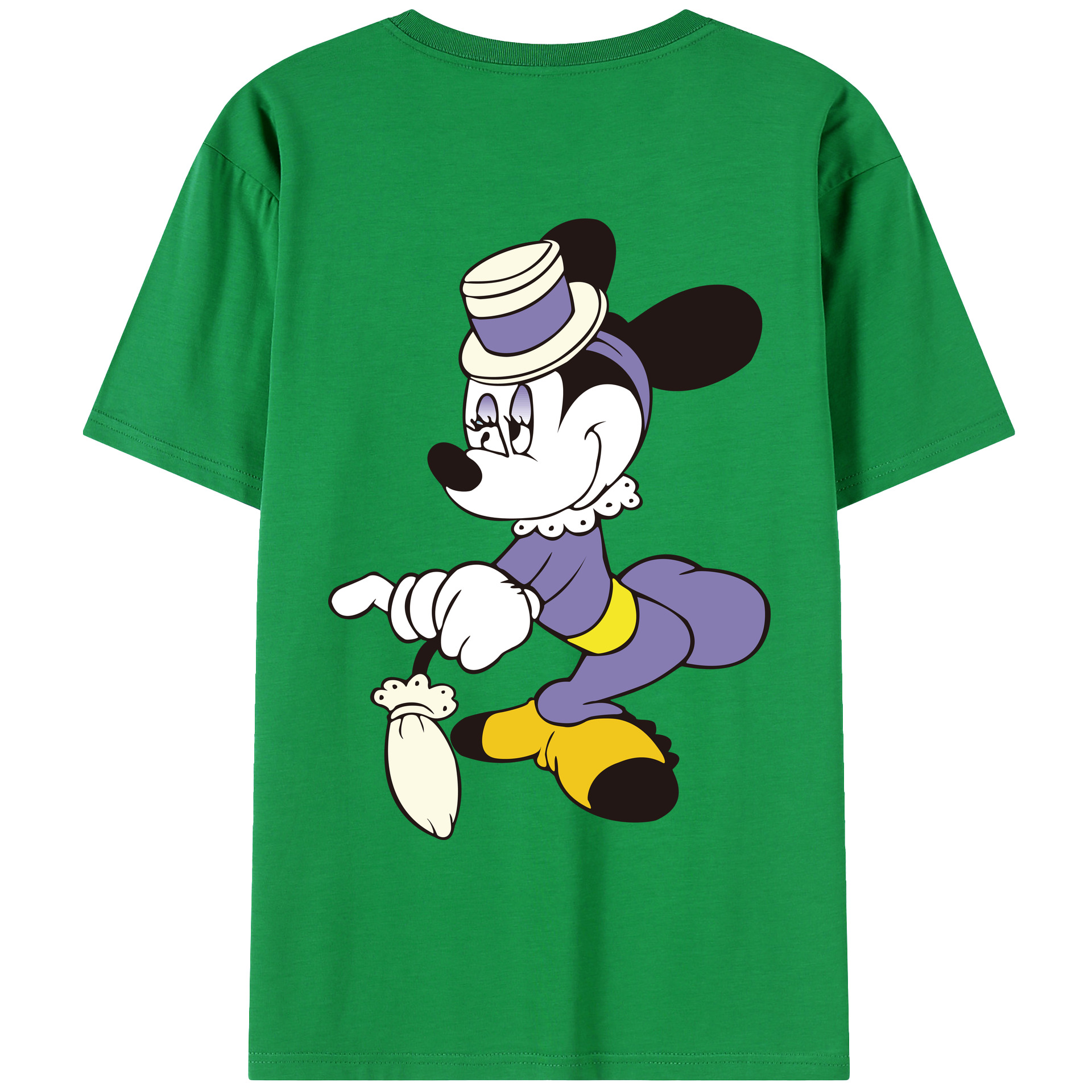 （画像用） ミッキーマウス Mickey Mouse レディース半袖Tシャツ(バックプリント)