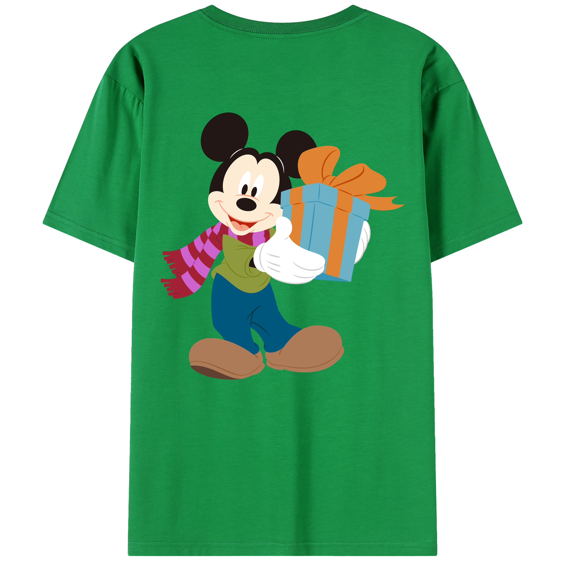（画像用） ミッキーマウス Mickey Mouse レディース半袖Tシャツ(バックプリント)