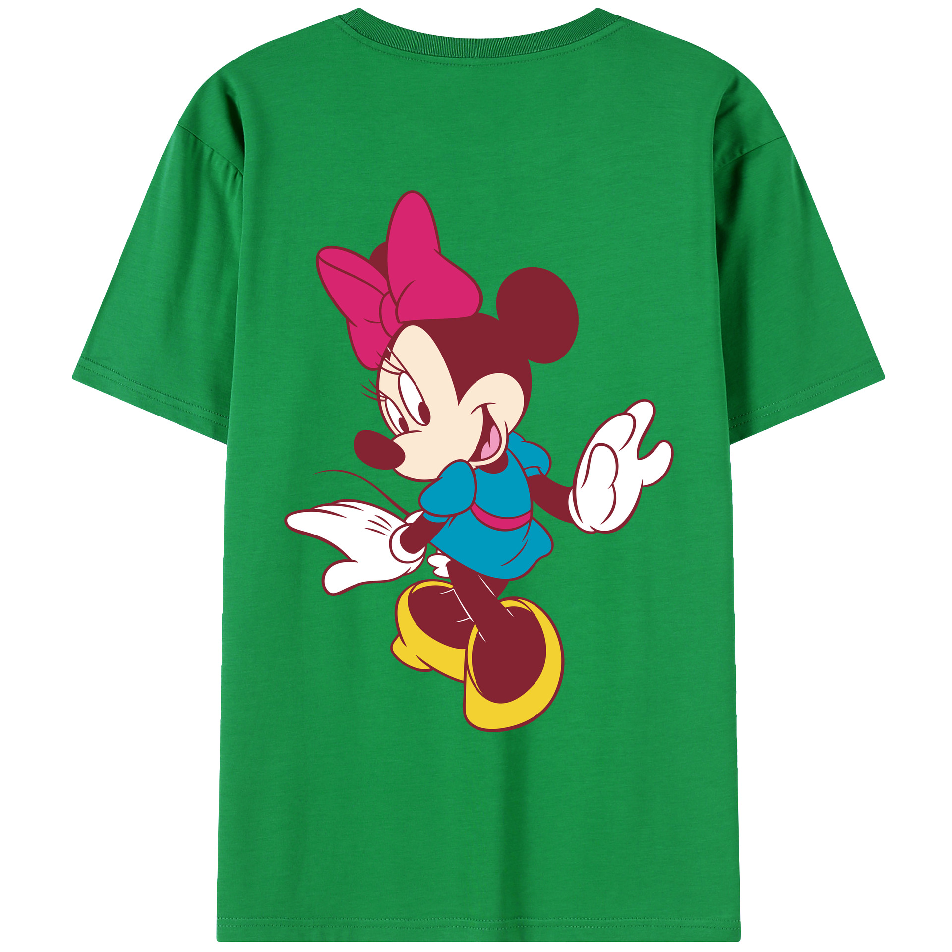 （画像用） ミッキーマウス Mickey Mouse レディース半袖Tシャツ(バックプリント)
