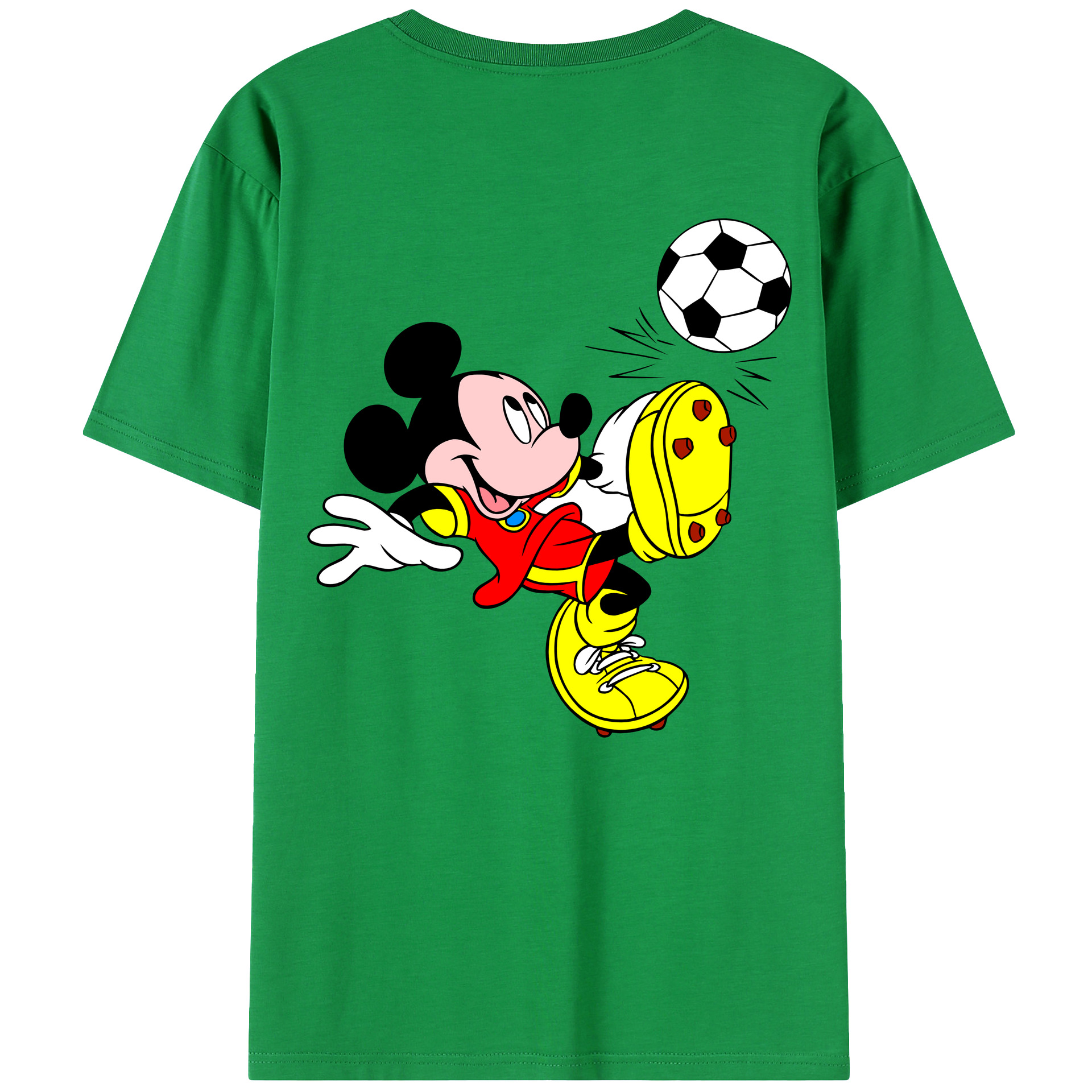 （画像用） ミッキーマウス Mickey Mouse レディース半袖Tシャツ(バックプリント)