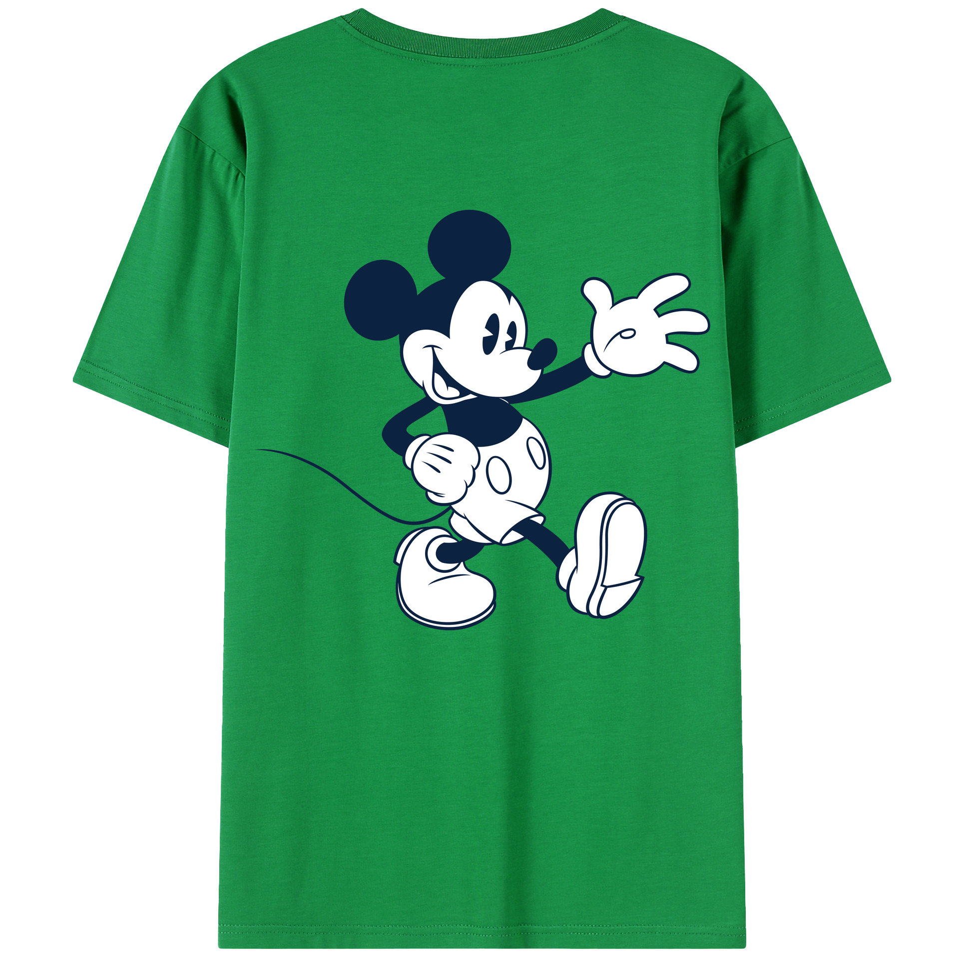 （画像用） ミッキーマウス Mickey Mouse レディース半袖Tシャツ(バックプリント)