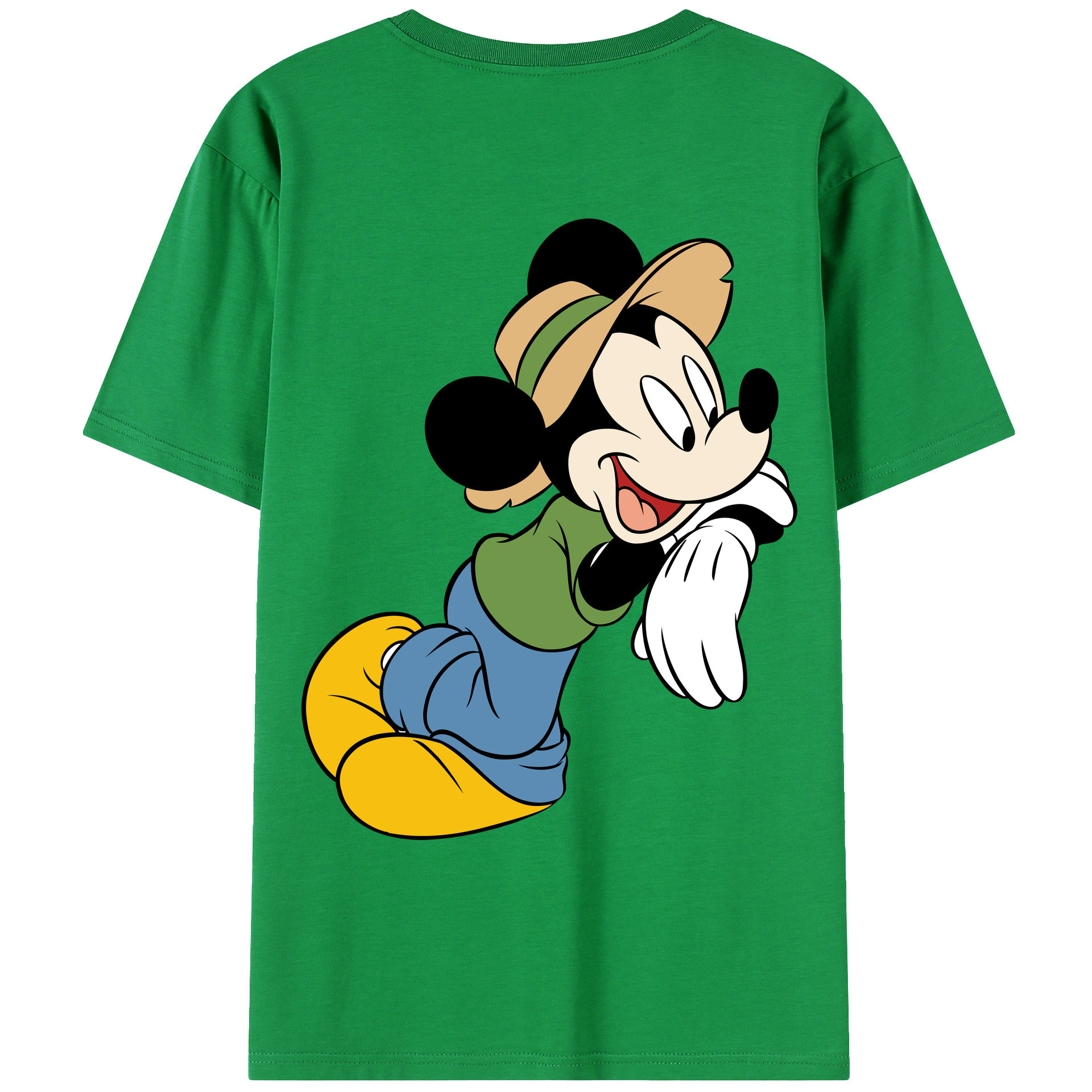 （画像用） ミッキーマウス Mickey Mouse レディース半袖Tシャツ(バックプリント)
