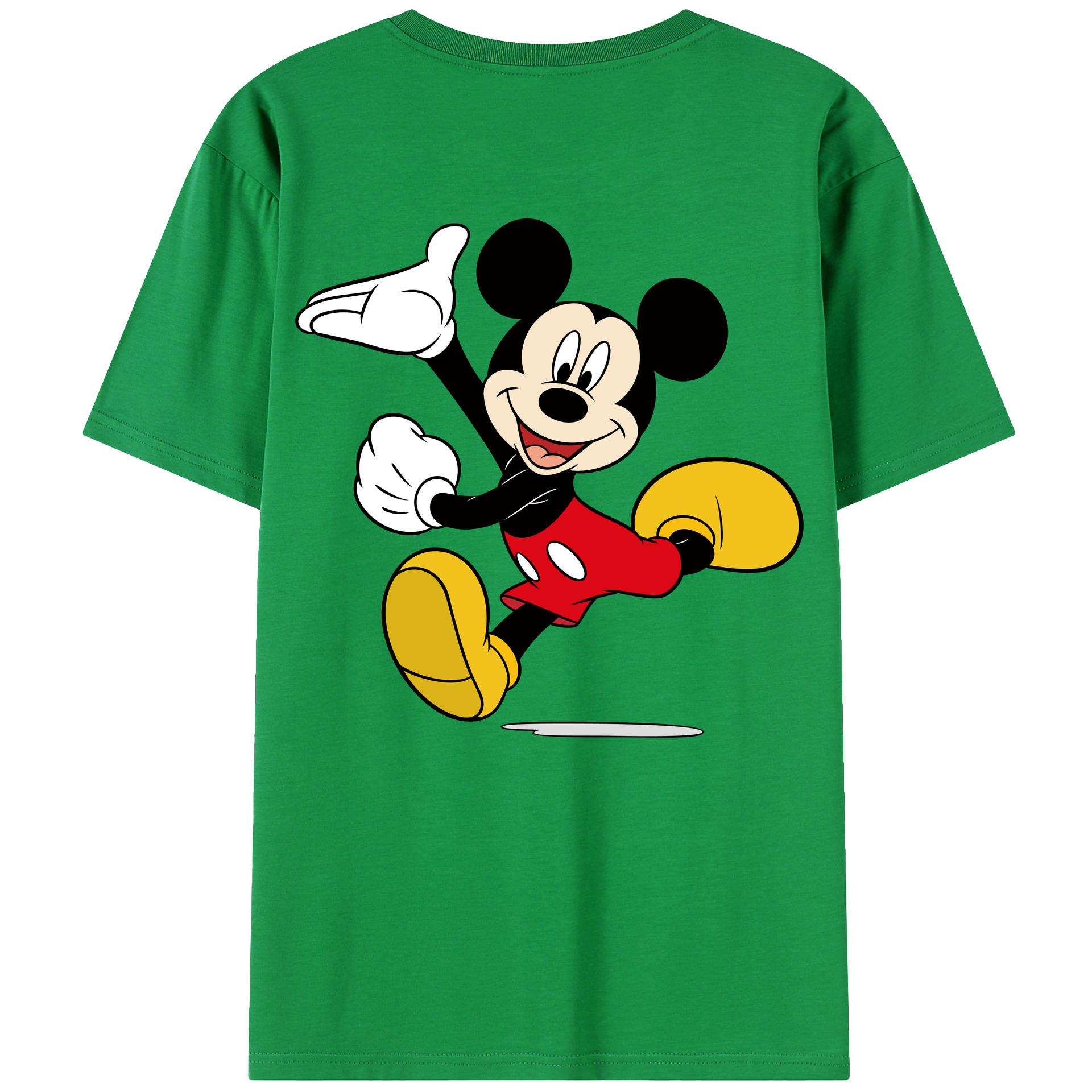 （画像用） ミッキーマウス Mickey Mouse レディース半袖Tシャツ(バックプリント)