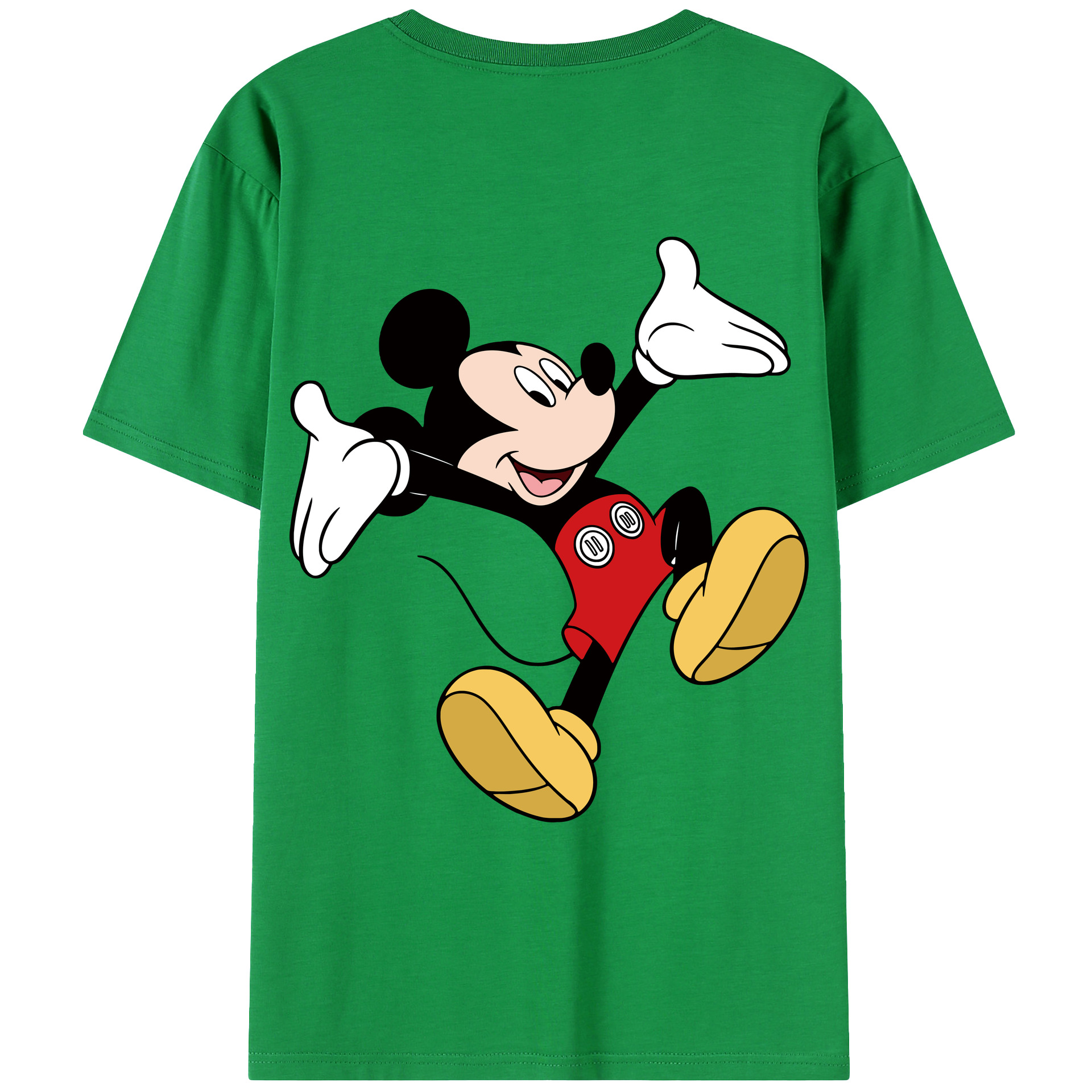 （画像用） ミッキーマウス Mickey Mouse レディース半袖Tシャツ(バックプリント)