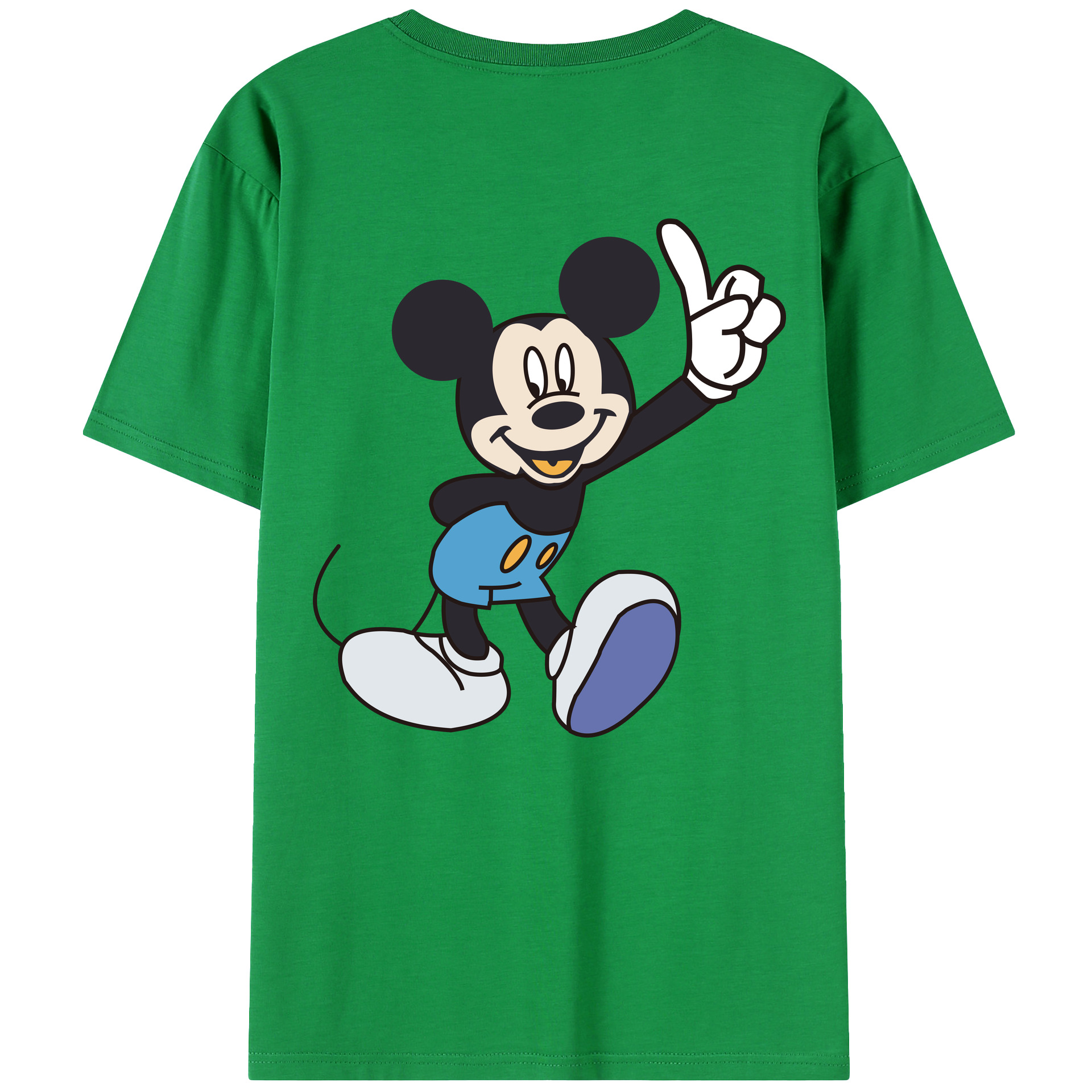 （画像用） ミッキーマウス Mickey Mouse レディース半袖Tシャツ(バックプリント)