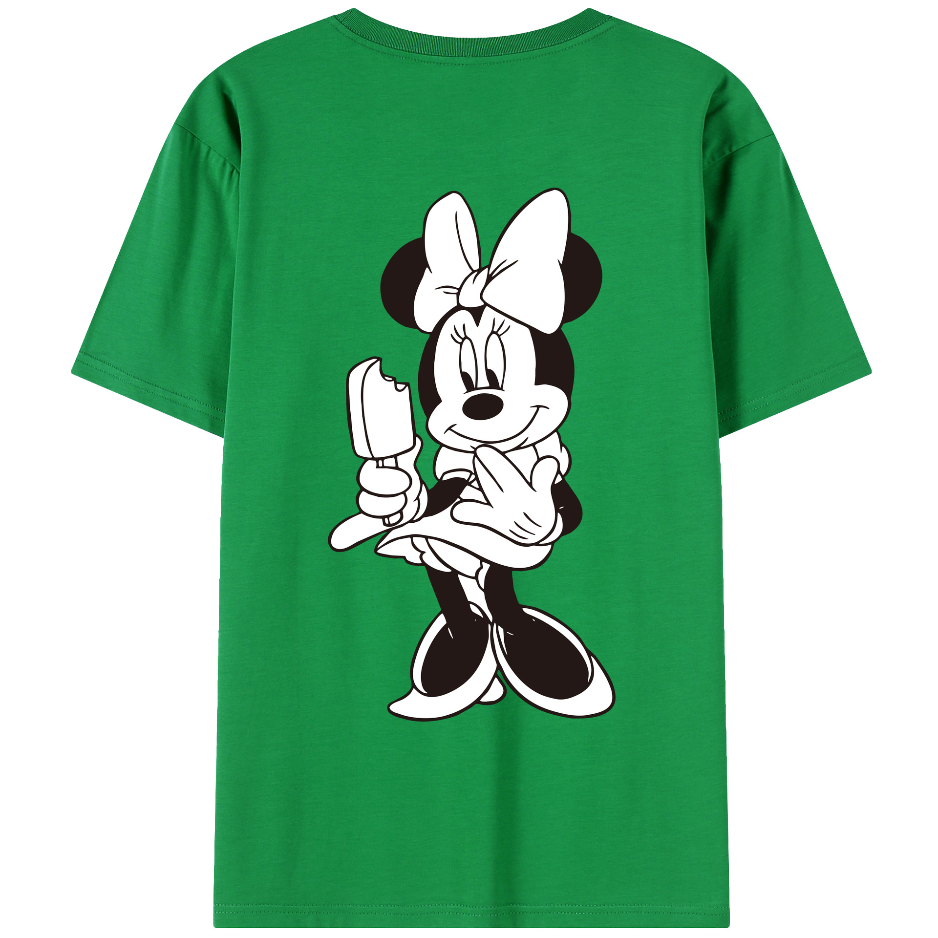 （画像用） ミッキーマウス Mickey Mouse レディース半袖Tシャツ(バックプリント)