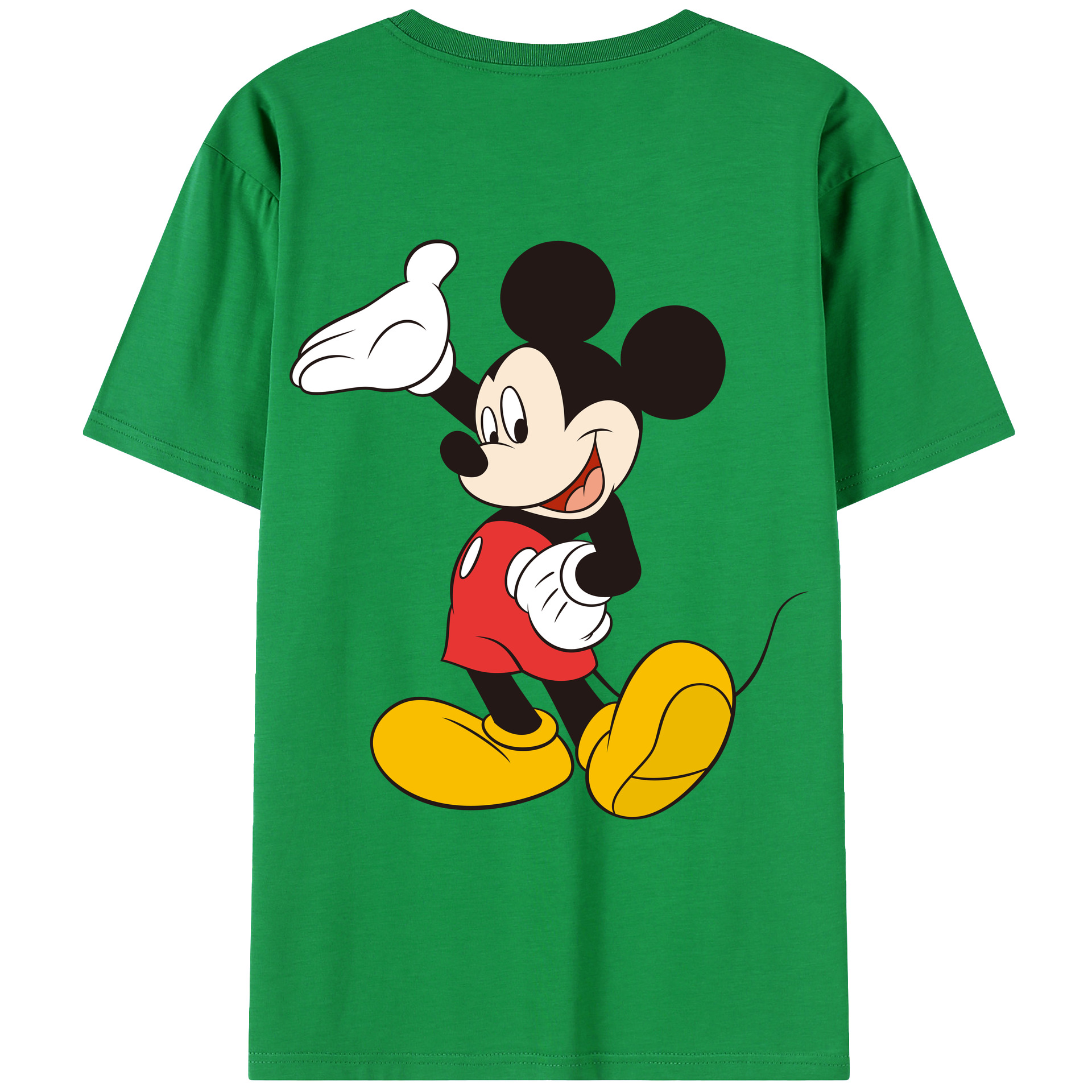 （画像用） ミッキーマウス Mickey Mouse レディース半袖Tシャツ(バックプリント)