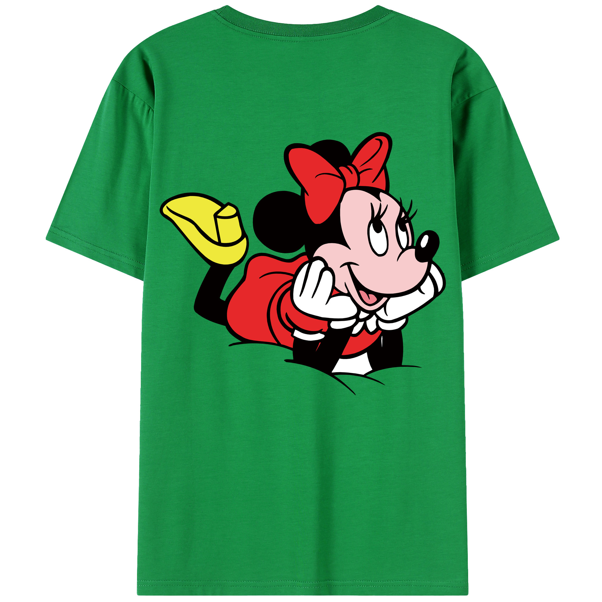 （画像用） ミッキーマウス Mickey Mouse レディース半袖Tシャツ(バックプリント)